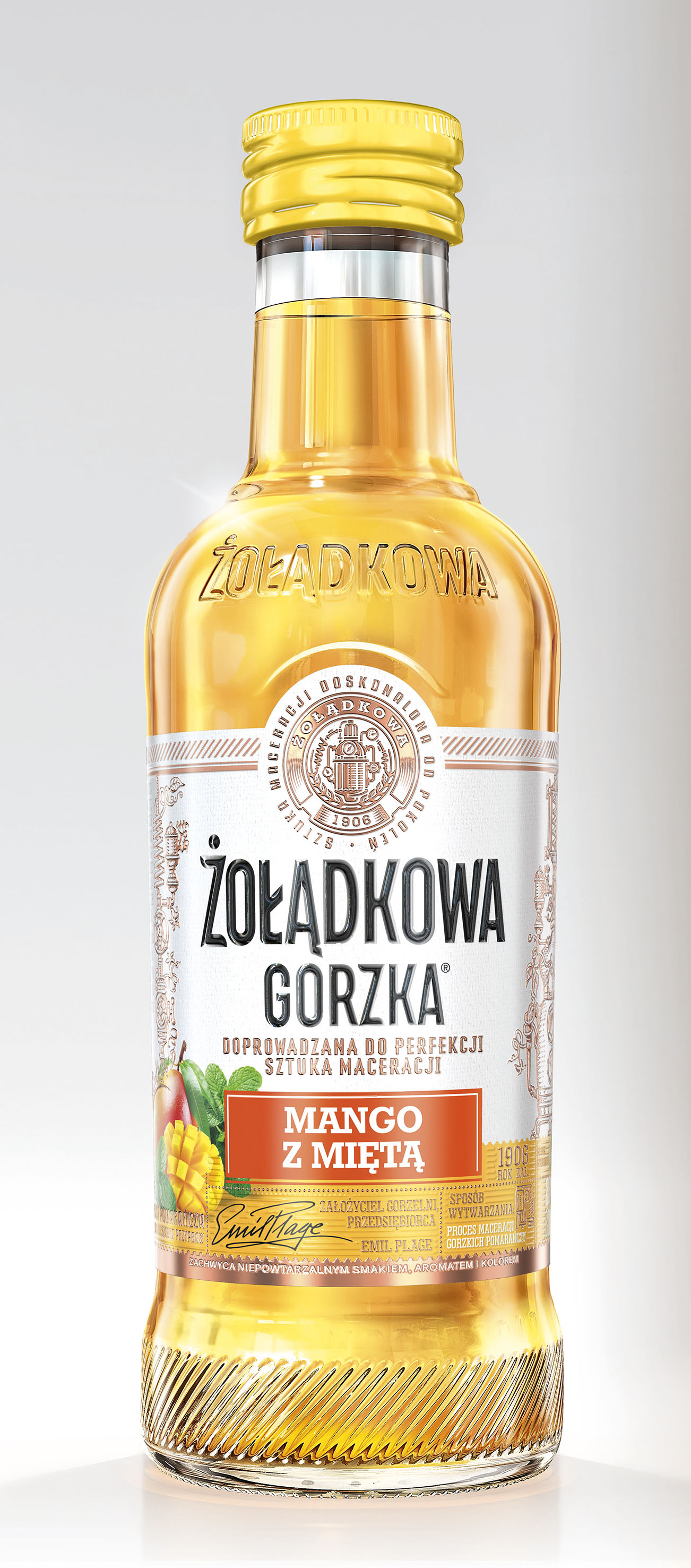 Żołądkowa Gorzka Mango Z Miętą 25% 0,2L