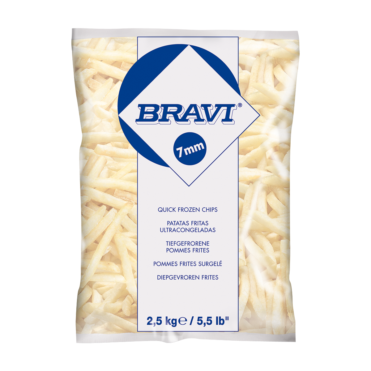 Farm Frites Frytki Bravi Cienkie 7 Mm 2,5 Kg