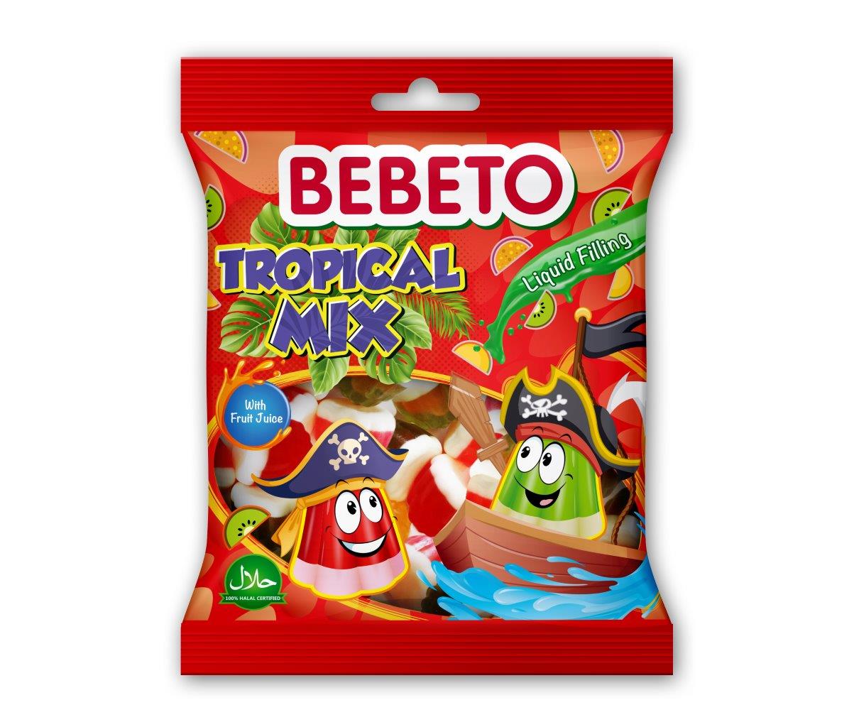 Bebeto Żelki Tropical Mix 80G