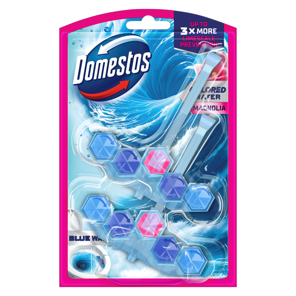Domestos Kostka Toaletowa Blue Water Magnolia 2X48G