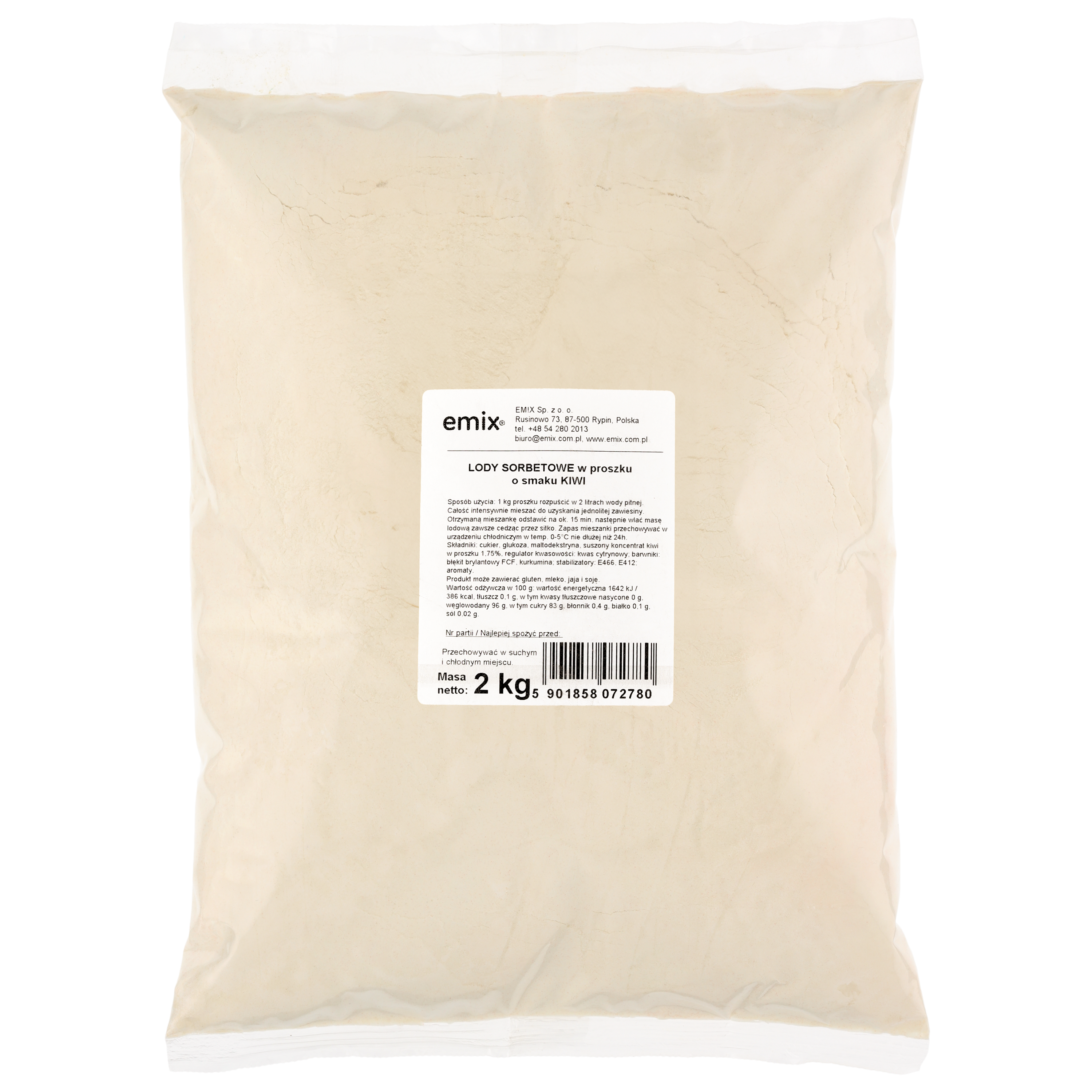 Lody Sorbetowe Kiwi Emix 2Kg