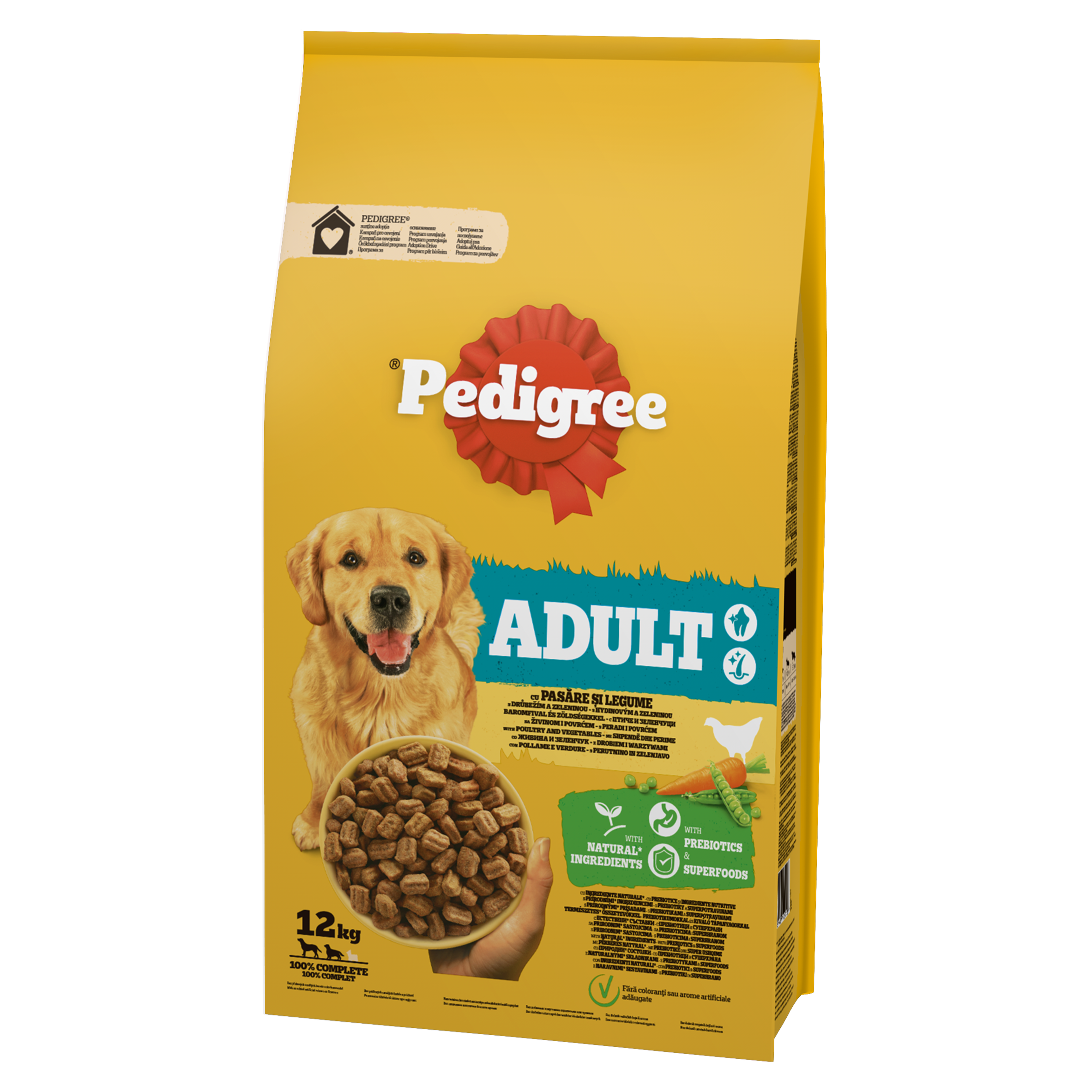 Pedigree Sucha Karma Z Drobiem I Warzywami 12Kg