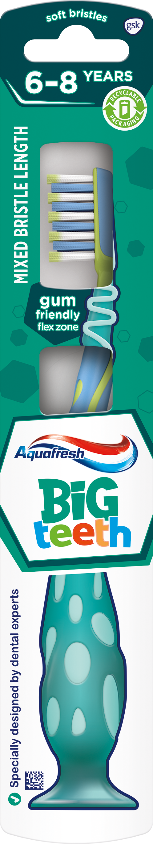 Aquafresh Big Teeth Psi Patrol Szczoteczka Do Zębów Dla Dzieci W Wieku 6+ Lat Z Kolorową Rączką