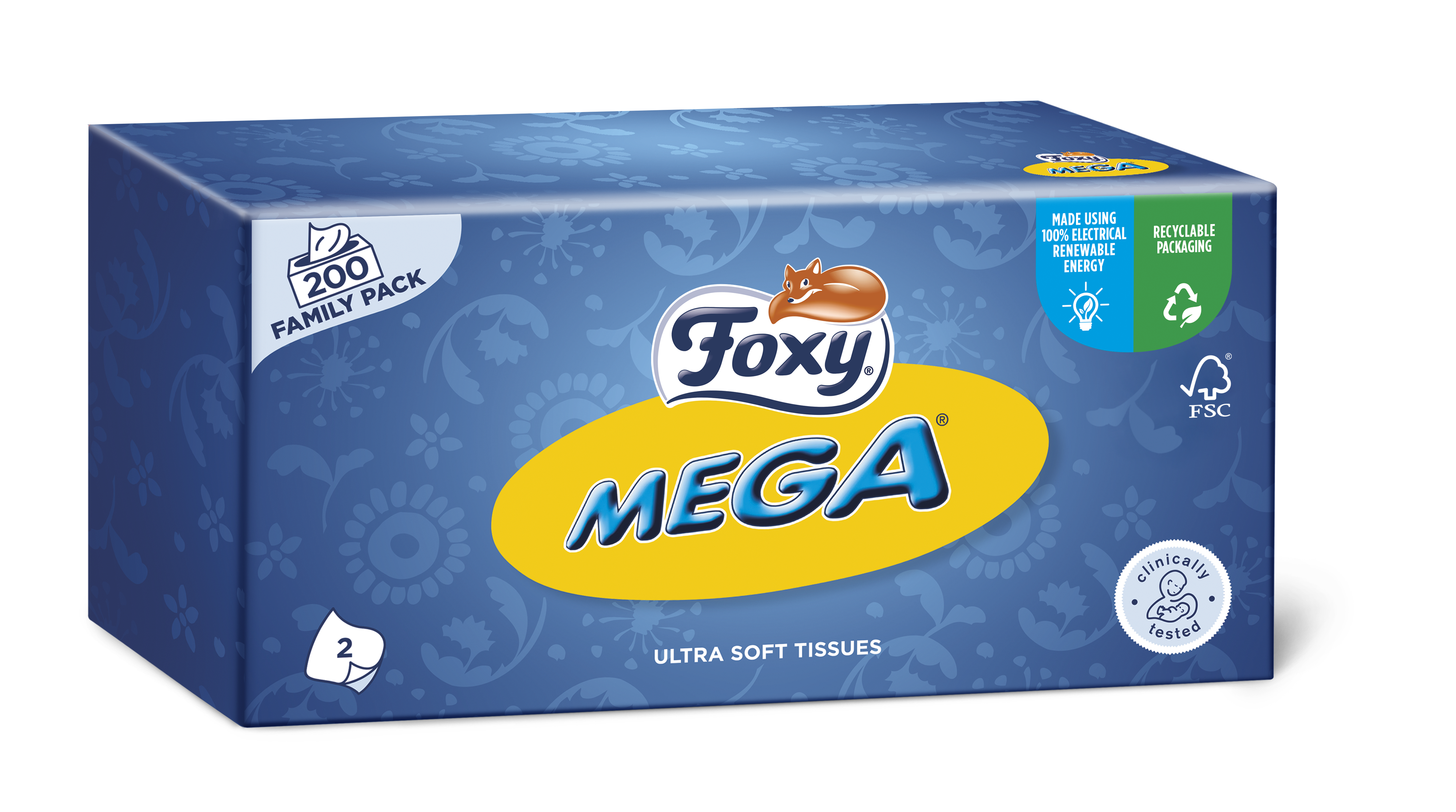 Chusteczka Kosmetyczna Foxy Mega 200 Szt.