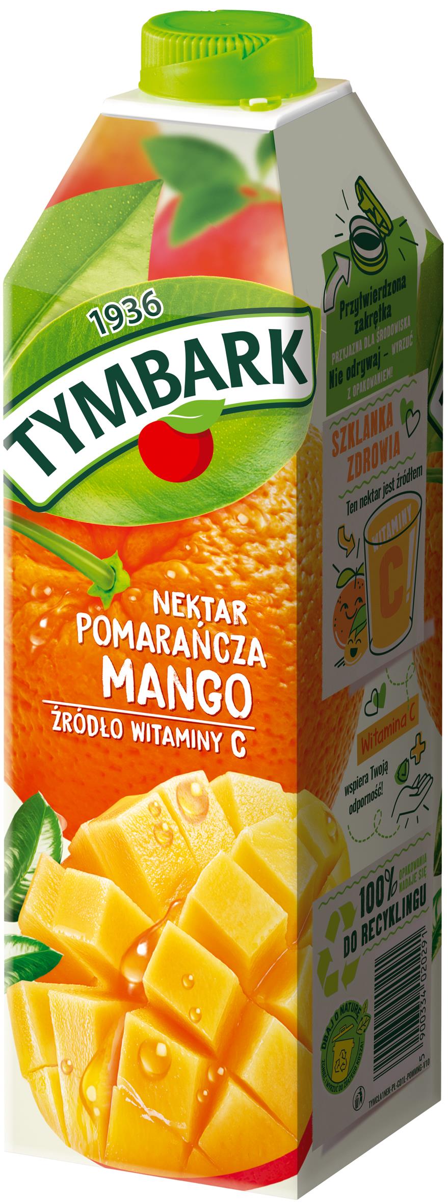 Tymbark Nektar Pomarańcza Mango 1 L