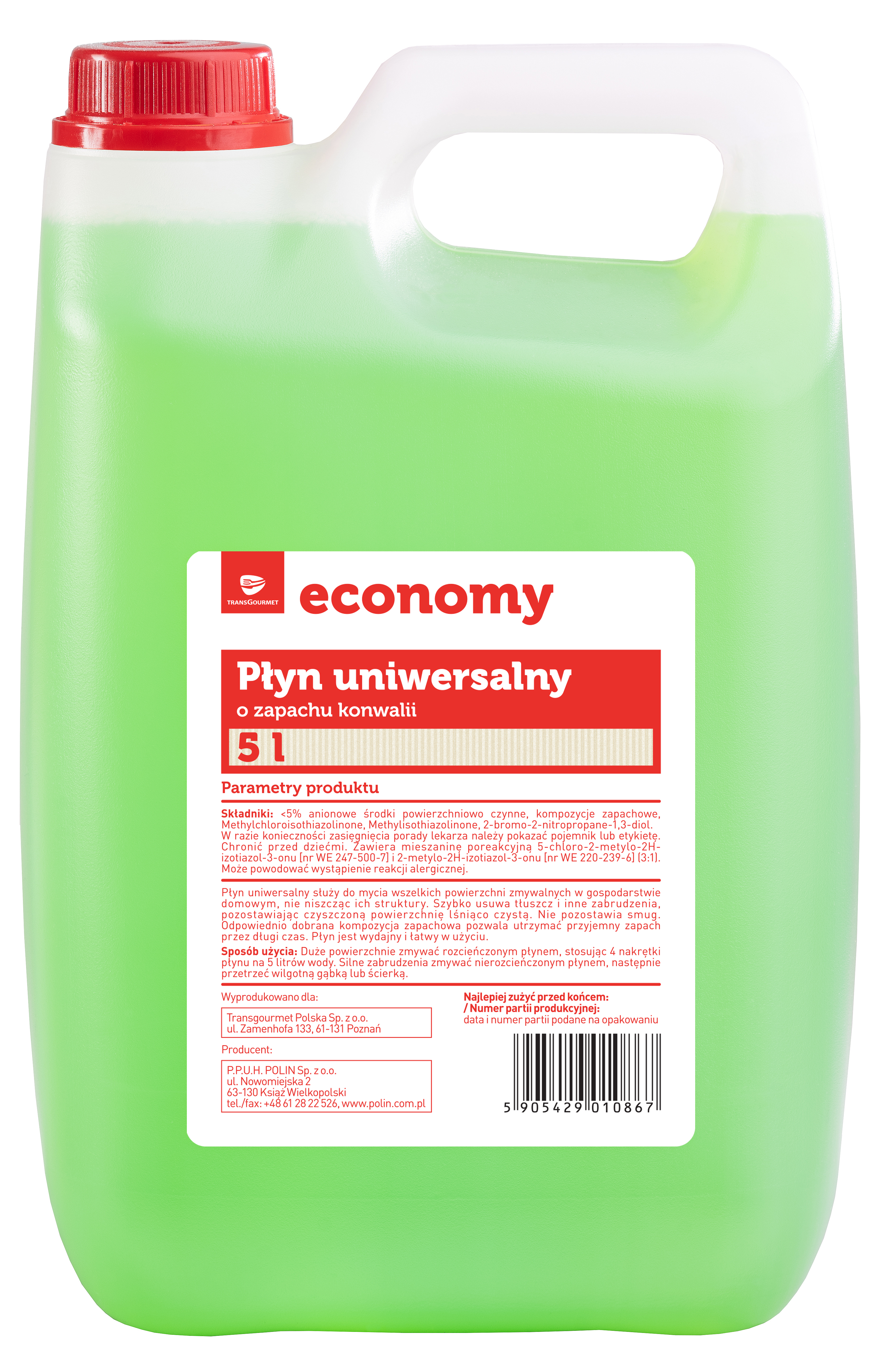 Tge/Tops Płyn Uniwersalny O Zapachu Konwalii 5L