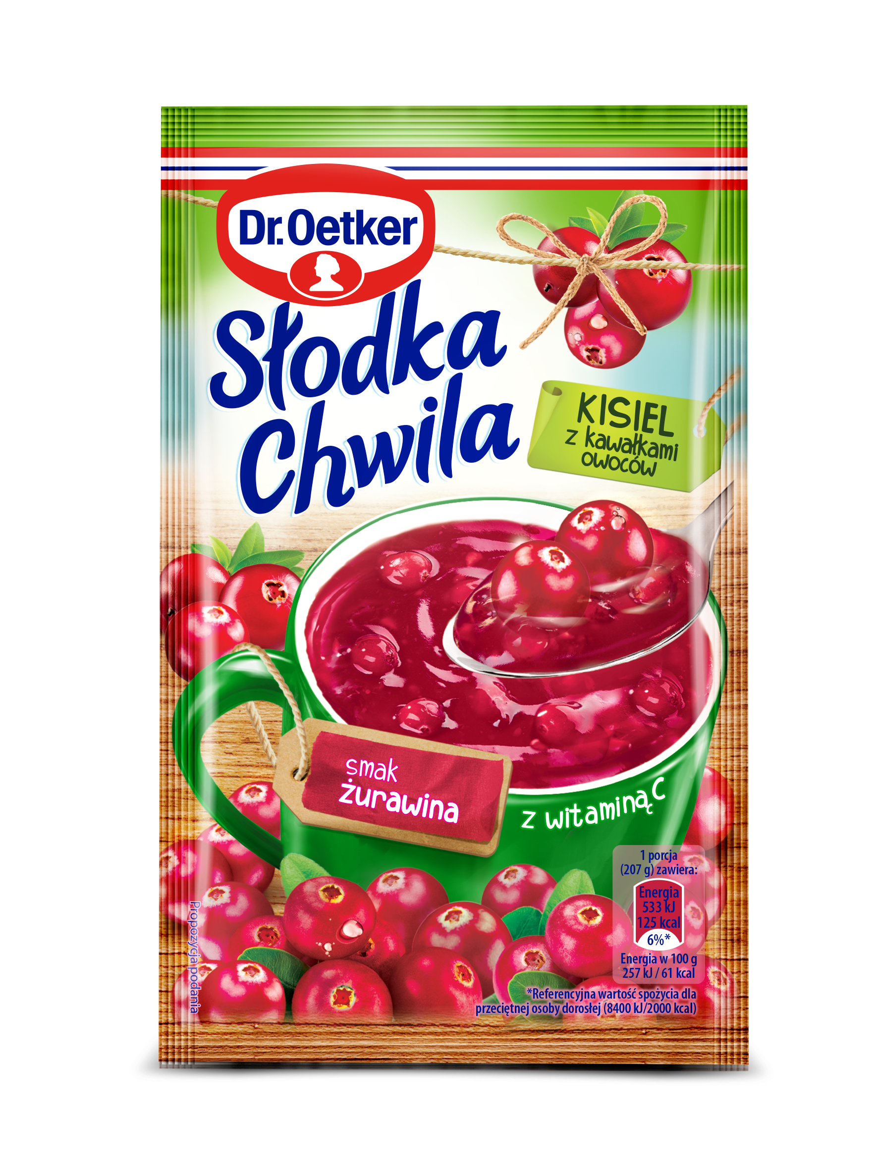 Dr. Oetker Słodka Chwila Kisiel Żurawinowy Z Owocami 32,5 G