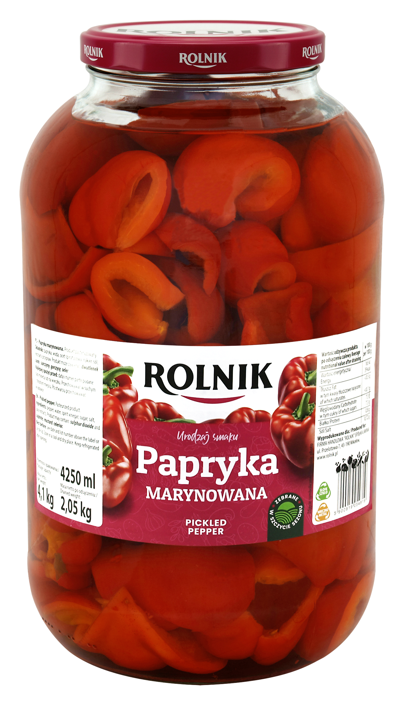 Rolnik Papryka Marynowana 4,1 Kg