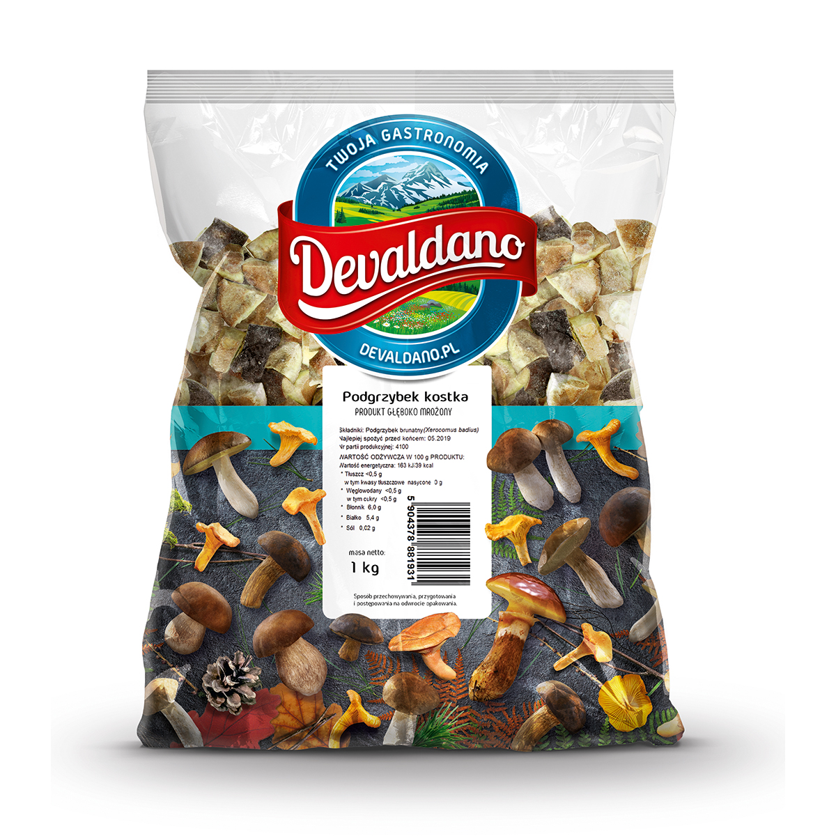 Podgrzybek Kostka Devaldano 1 Kg.