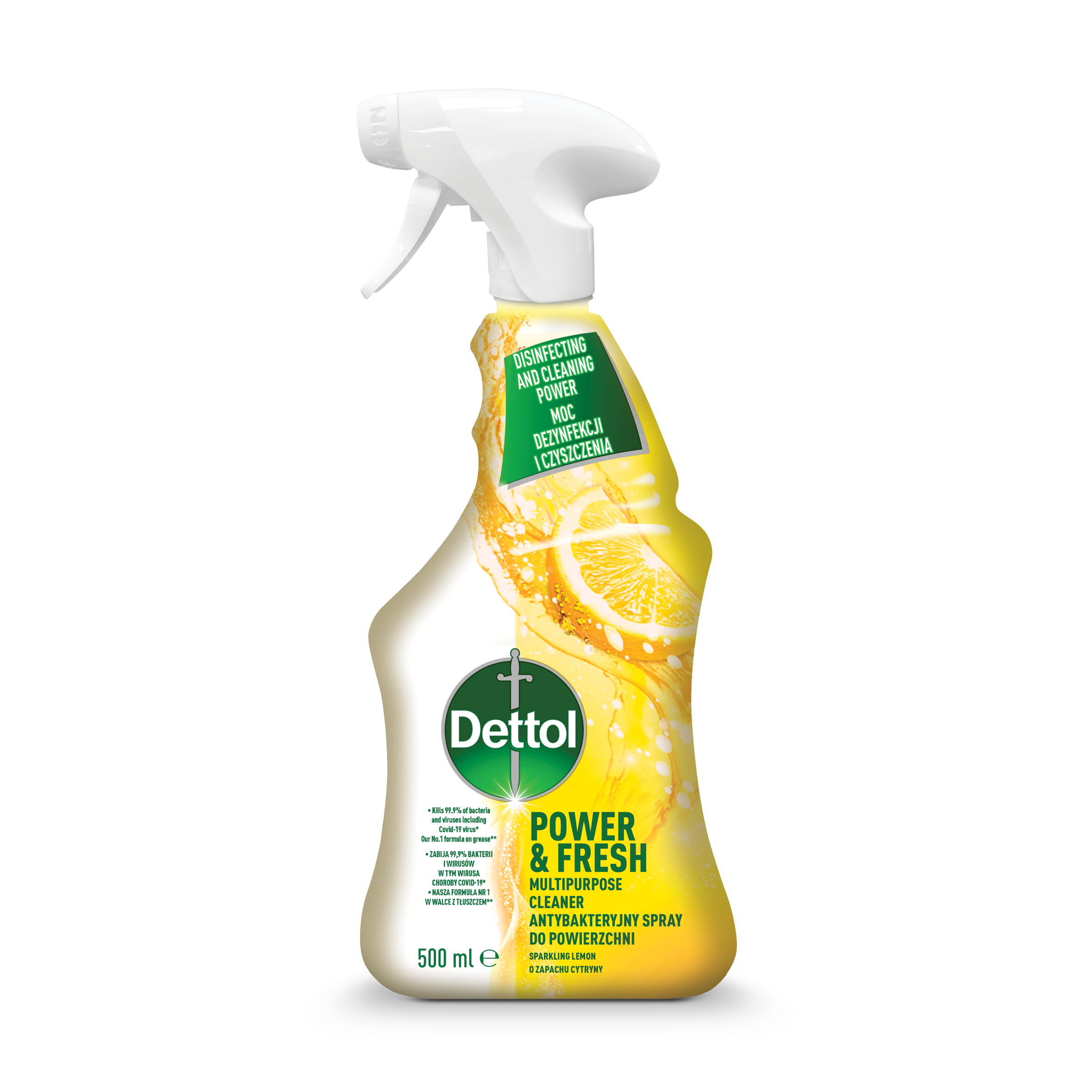 Dettol Wielofunkcyjny Spray Do Powierzchni Power&Fresh Limonka I Cytryna 500Ml