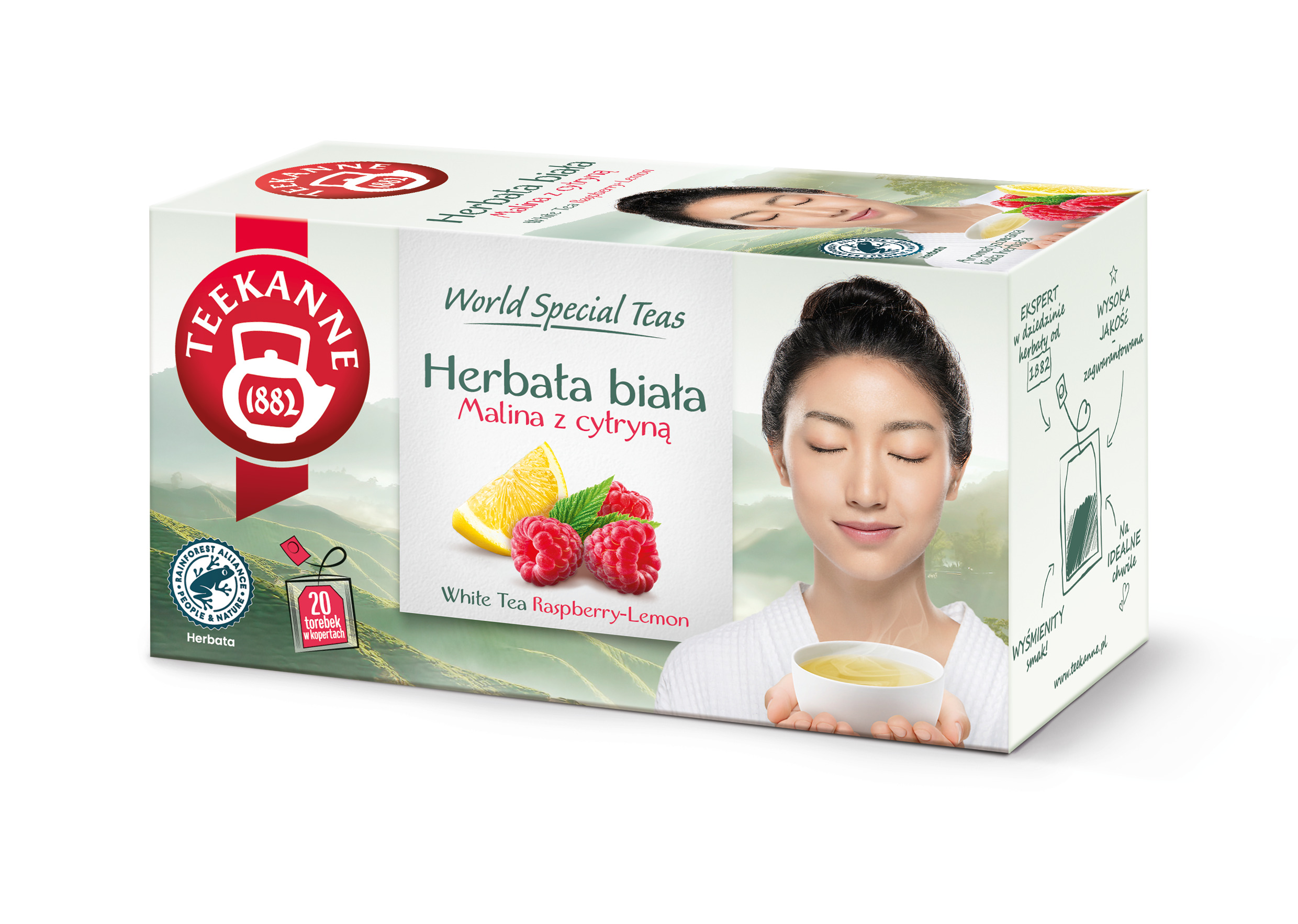 Herbata Biała Teekanne Malina-Cytryna 20X 1,25G Rfa