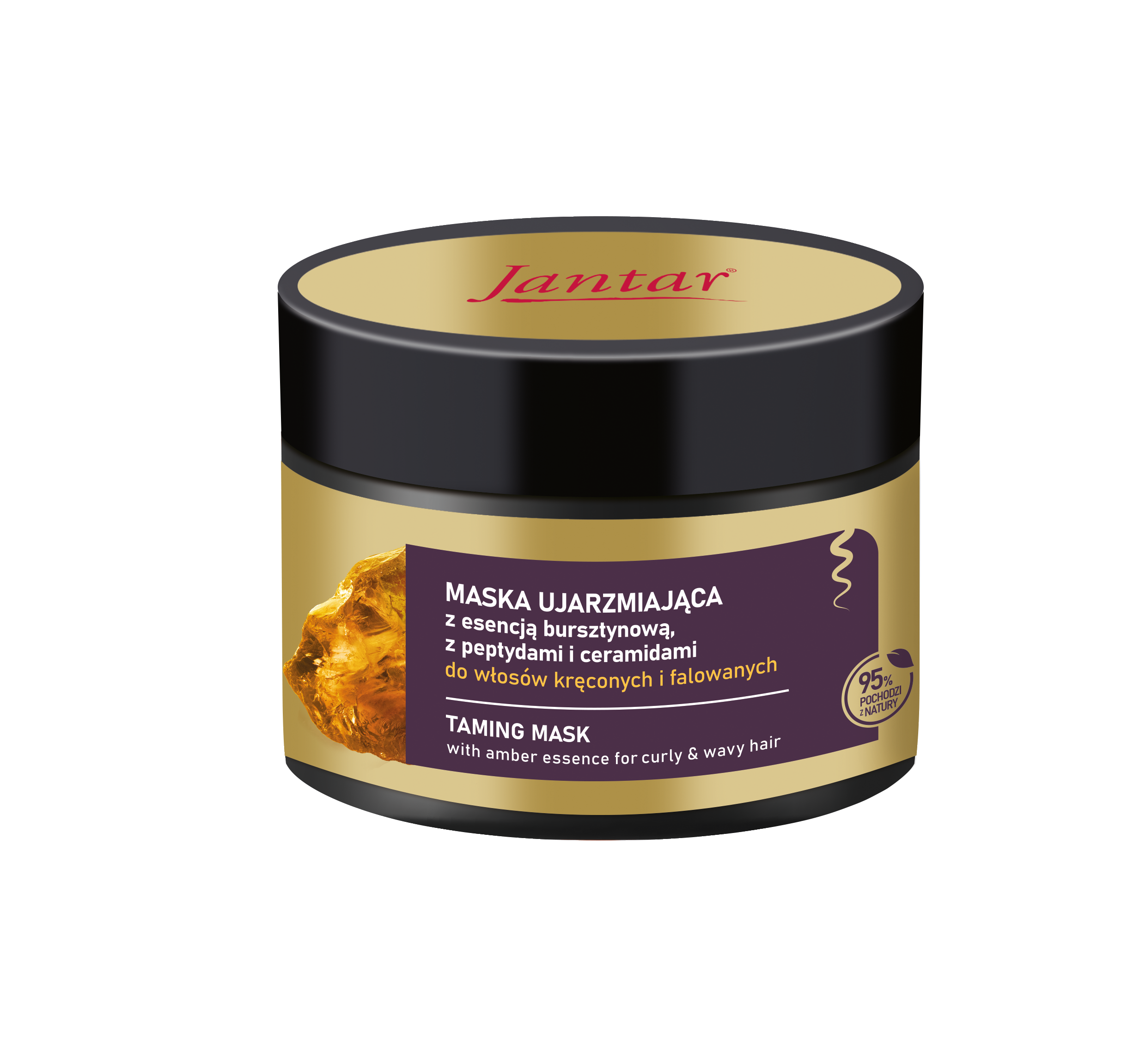 Jantar Maska Ujarzmiająca Z Esencją Bursztynową, Peptydami, Ceramidami I Olejem Makadamia, 200 Ml