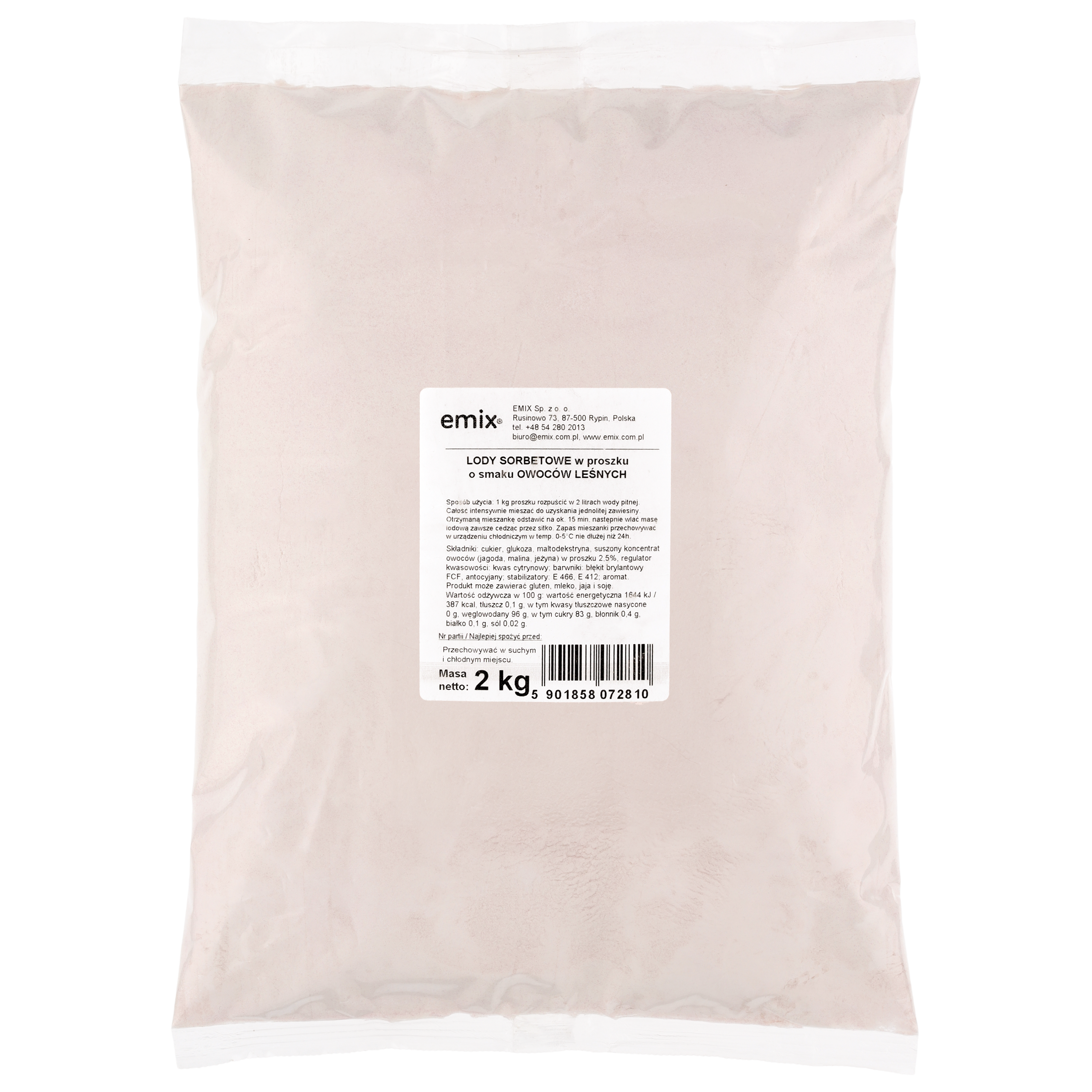 Lody Sorbetowe Owoce Leśne Emix 2Kg