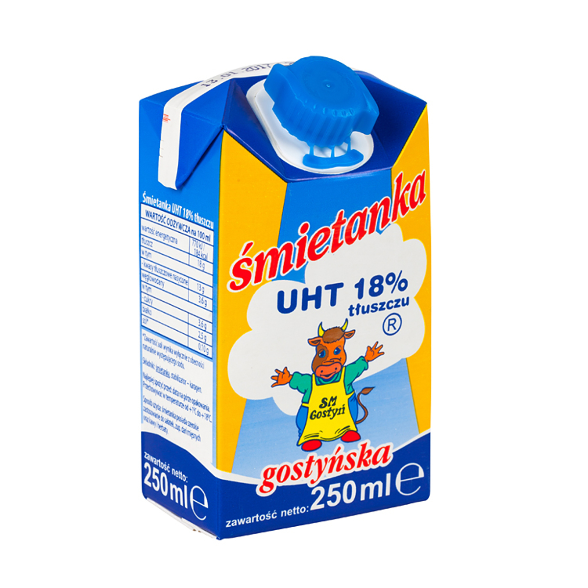 Spółdzielnia Mleczarska W Gostyniu. Śmietanka Uht Gostyńska 18% 250Ml