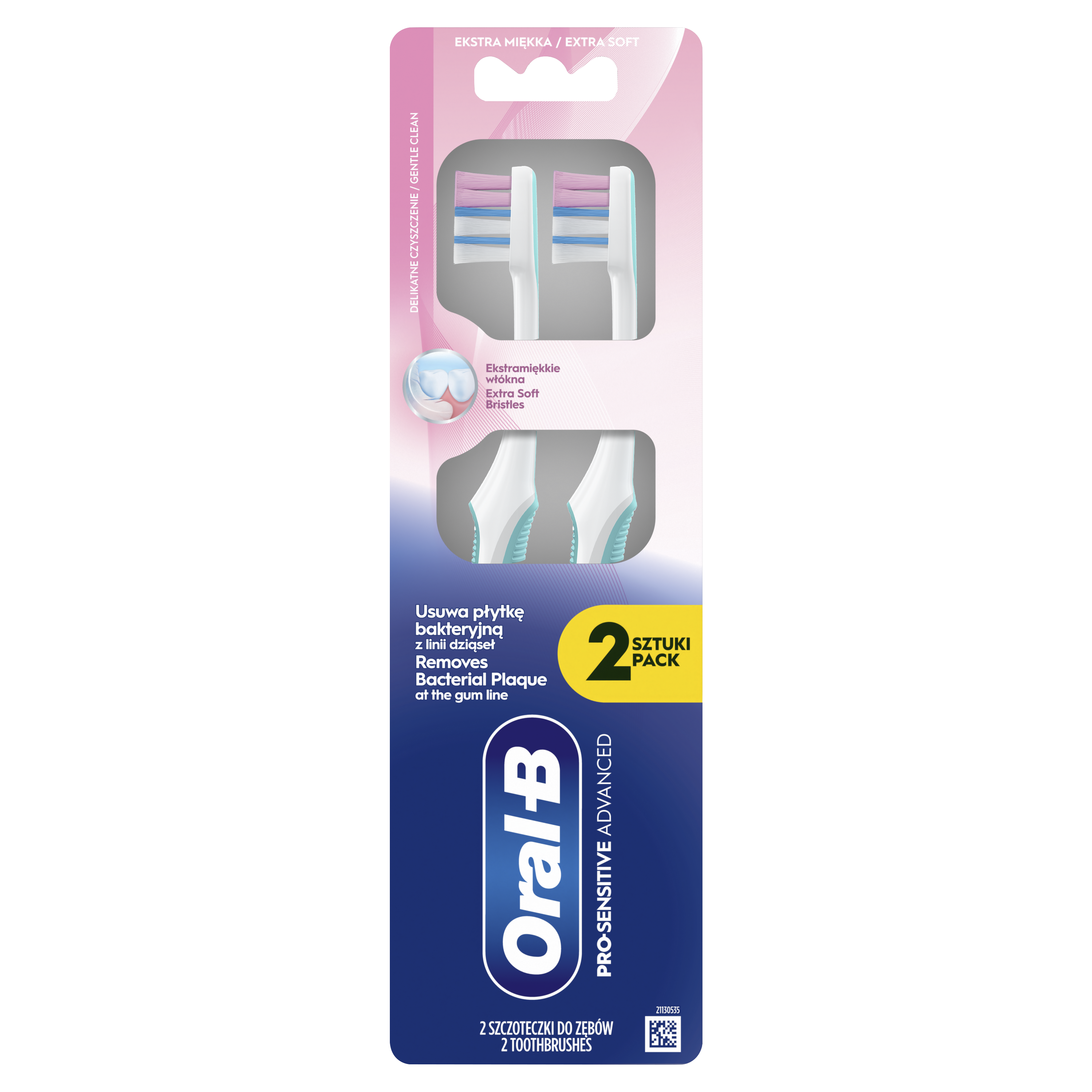 Oral-B Pro-Sensitive Advanced Szczoteczki Do Zębów 2 Szt