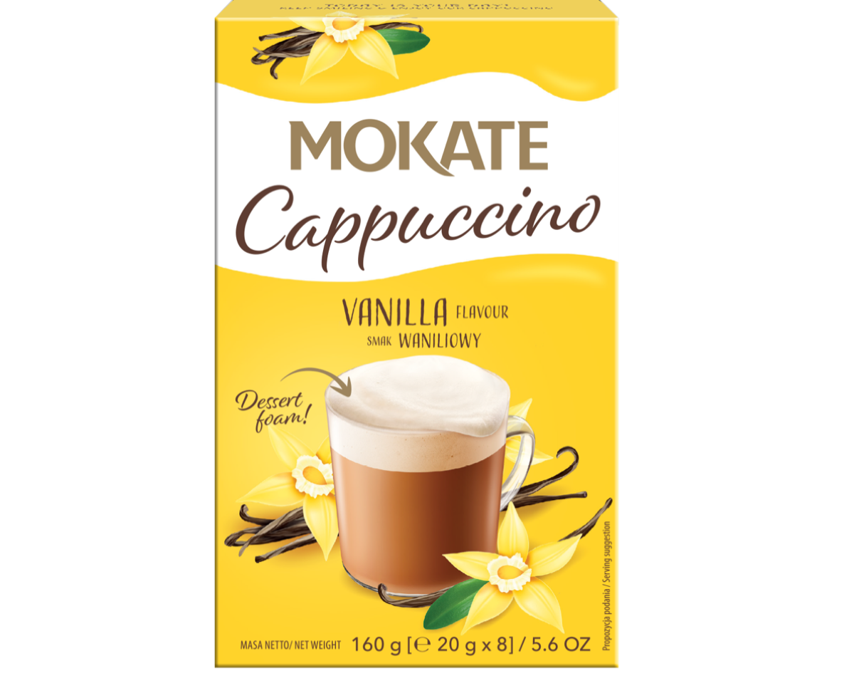 Mokate Cappuccino O Smaku Waniliowym 160 G (20 G X 8)