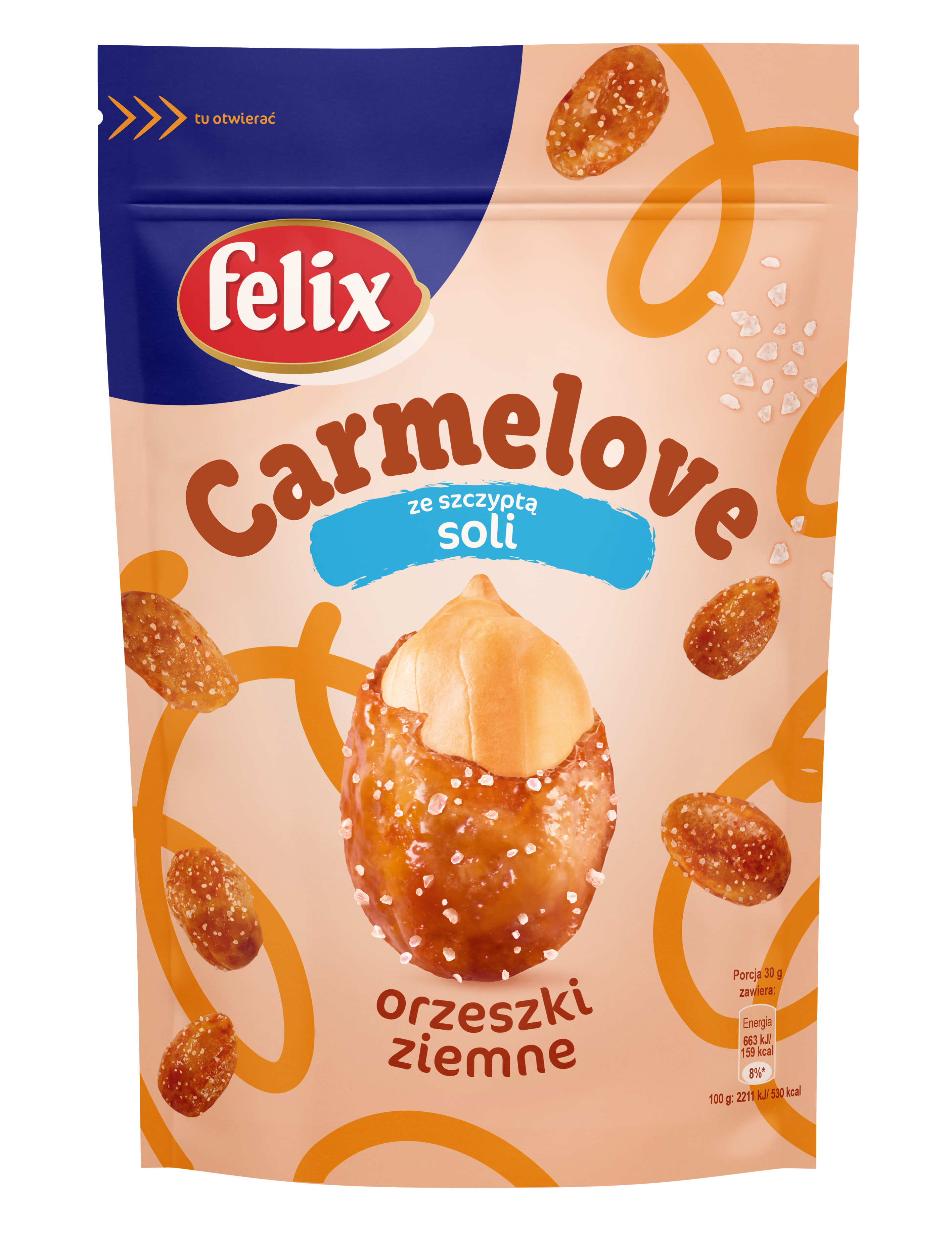 Felix Carmelove Orzeszki Ziemne Ze Szczyptą Soli 160 G