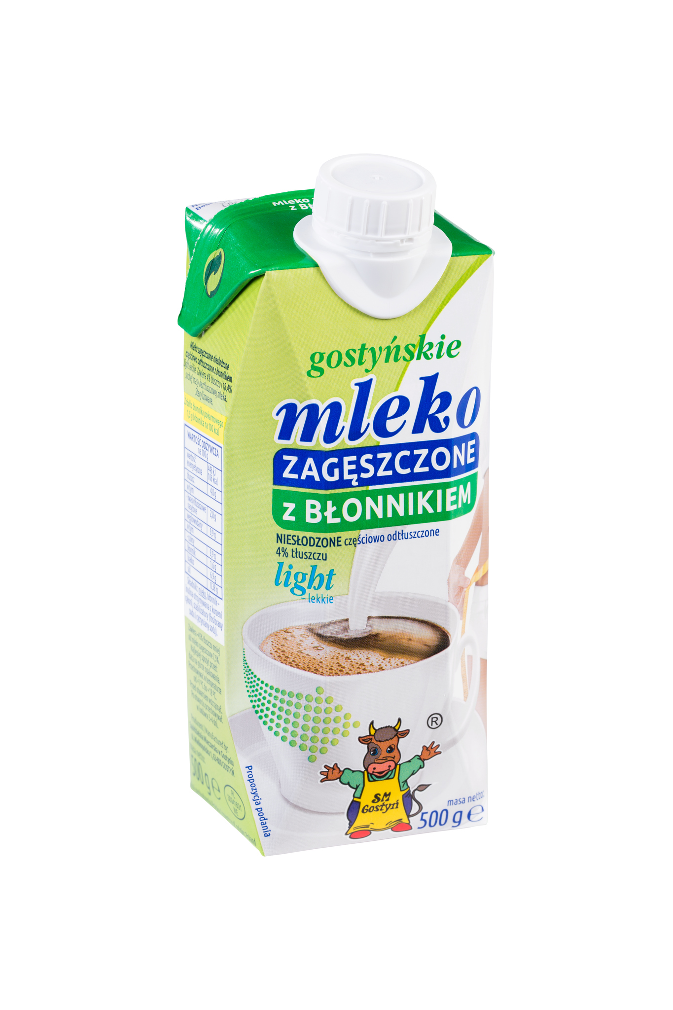 Spółdzielnia Mleczarska W Gostyniu. Mleko Zagęszczone Niesłodzone Light Z Błonnikiem Gostyńskie 500G