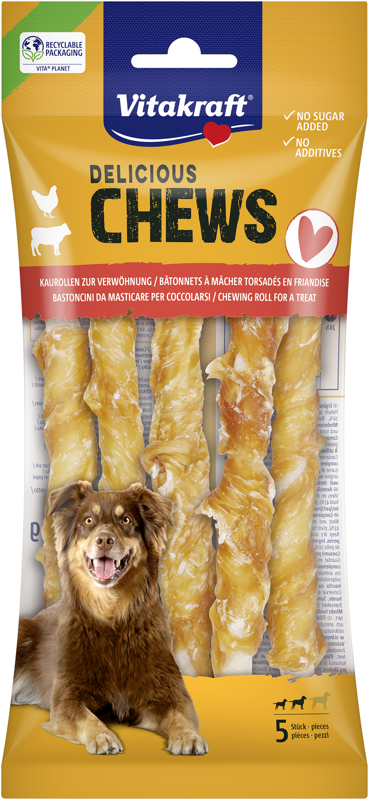 Vitakraft Chews Deli Rolls Kurczak M 5Szt. 90G