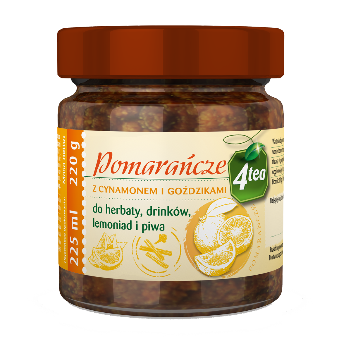 Pomarańcze Z Cynamonem I Goździkami 225 Ml 4Tea