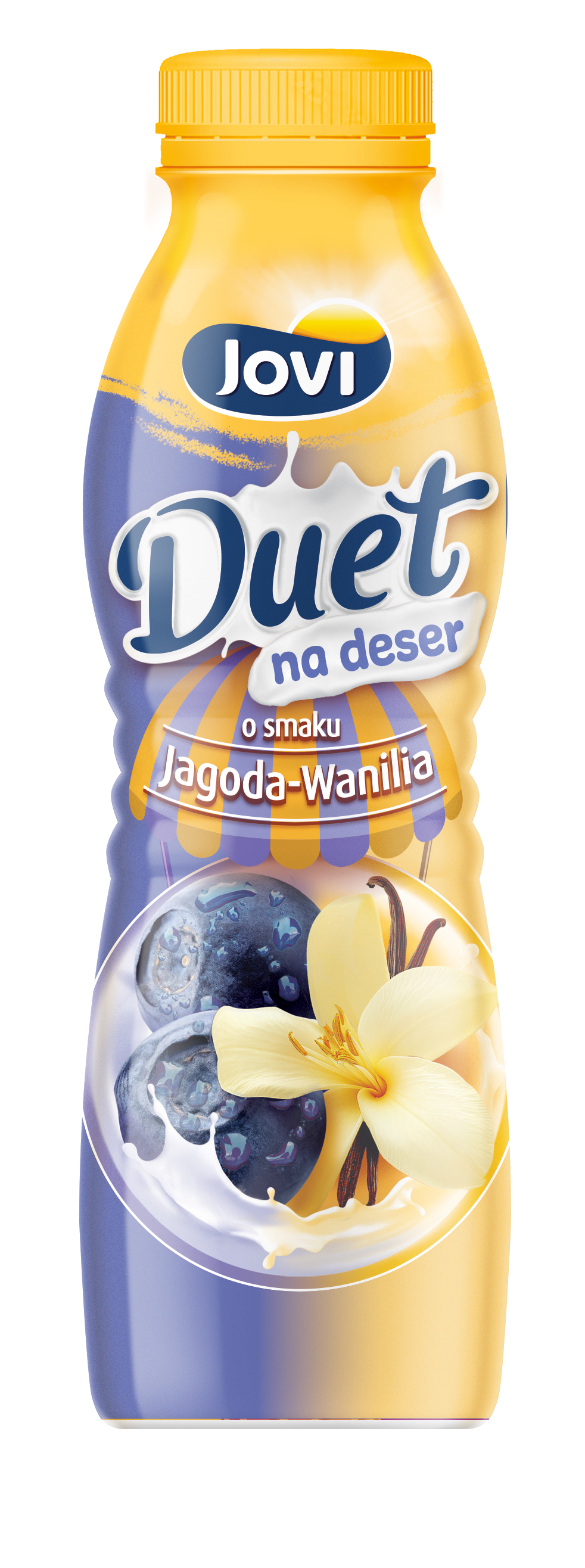 Jovi Duet Napój Jogurtowy Jagoda-Wanilia 350G Btl