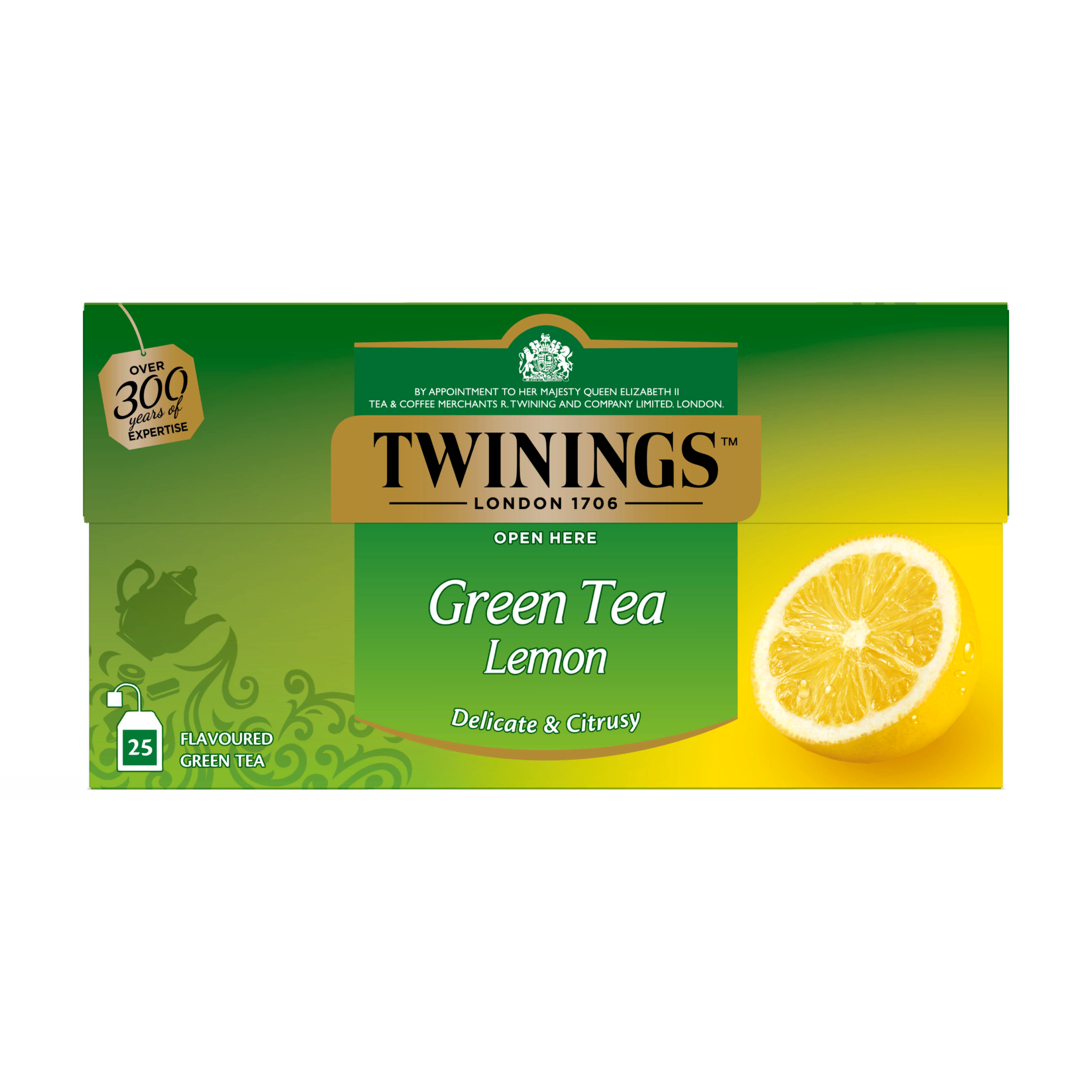 Twinings Herbata Zielona Cytrynowa (25 Saszetek)