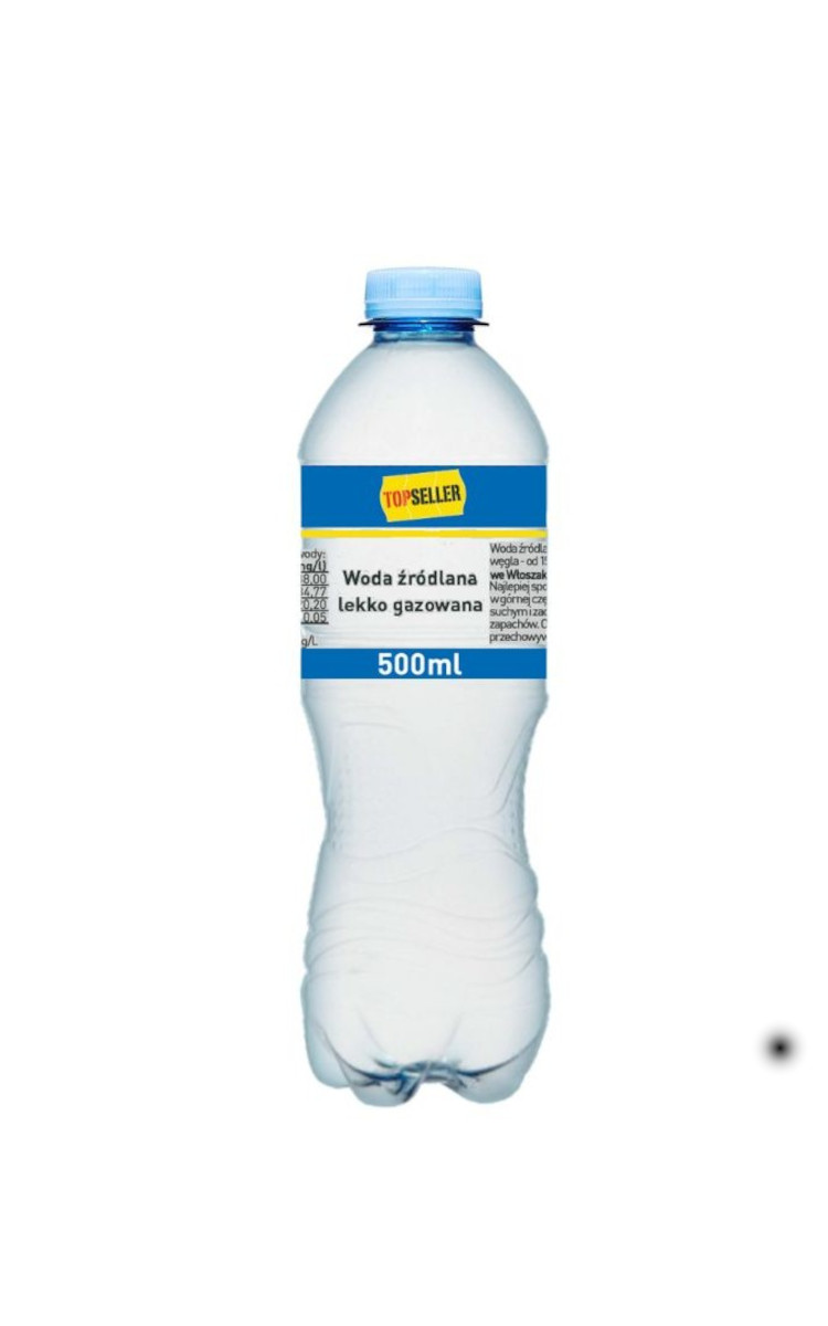Topseller Woda Źródlana Lekko Gazowana 500 Ml - Kaucja