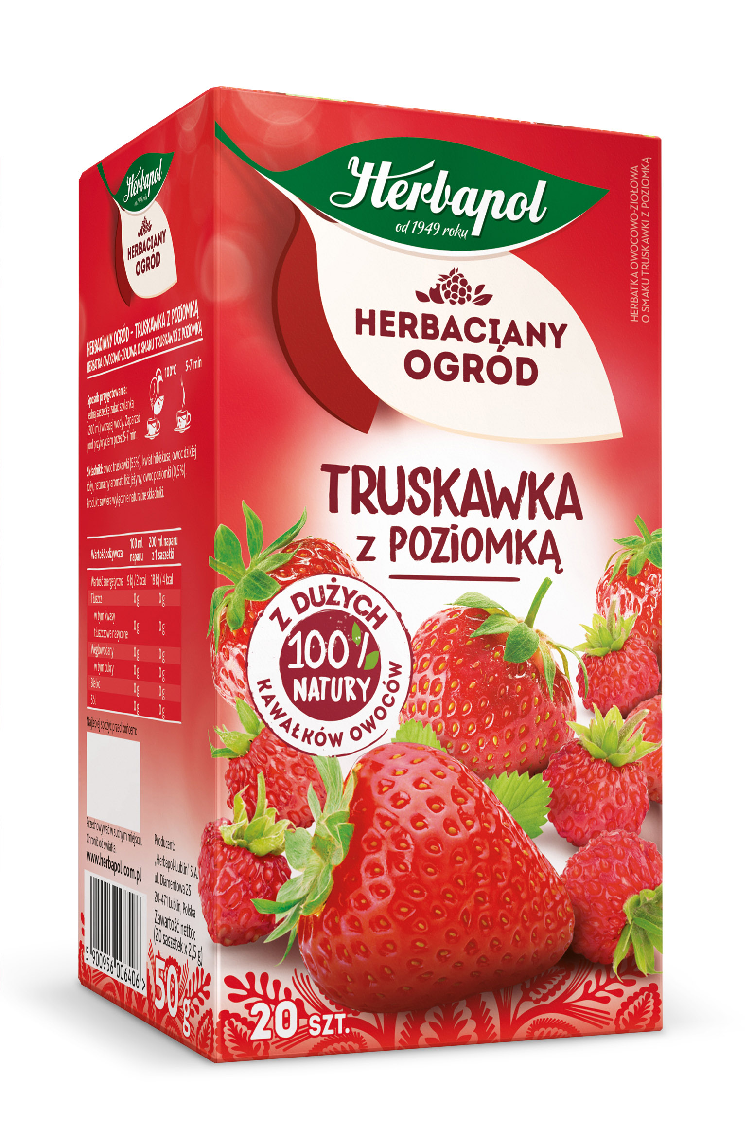 Herbaciany Ogród Herbatka Owocowa Truskawka Z Poziomką 20Tb/50G
