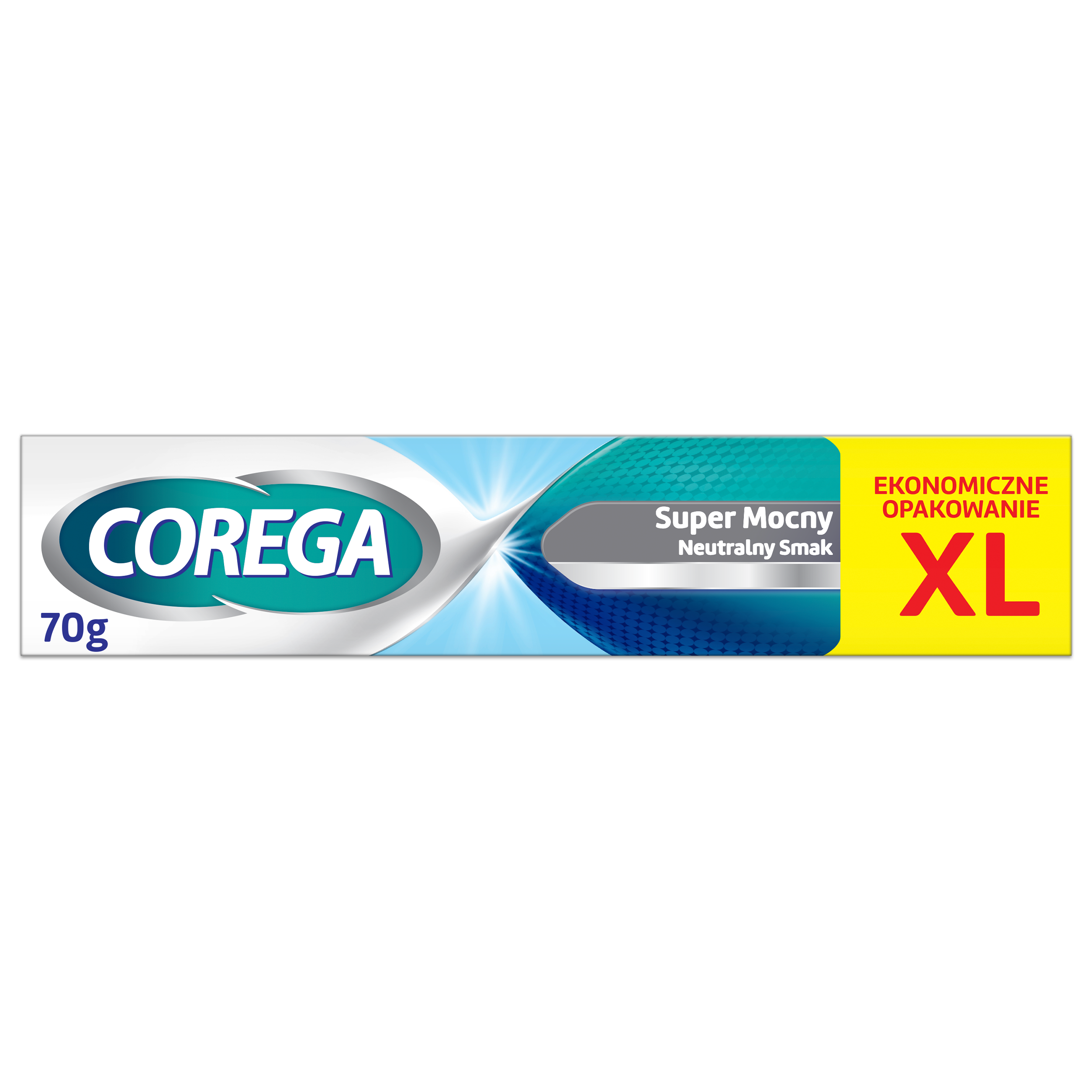 Corega Super Mocny Neutralny Smak Krem Mocujący Bez Cynku Do Protez Zębowych 70 G