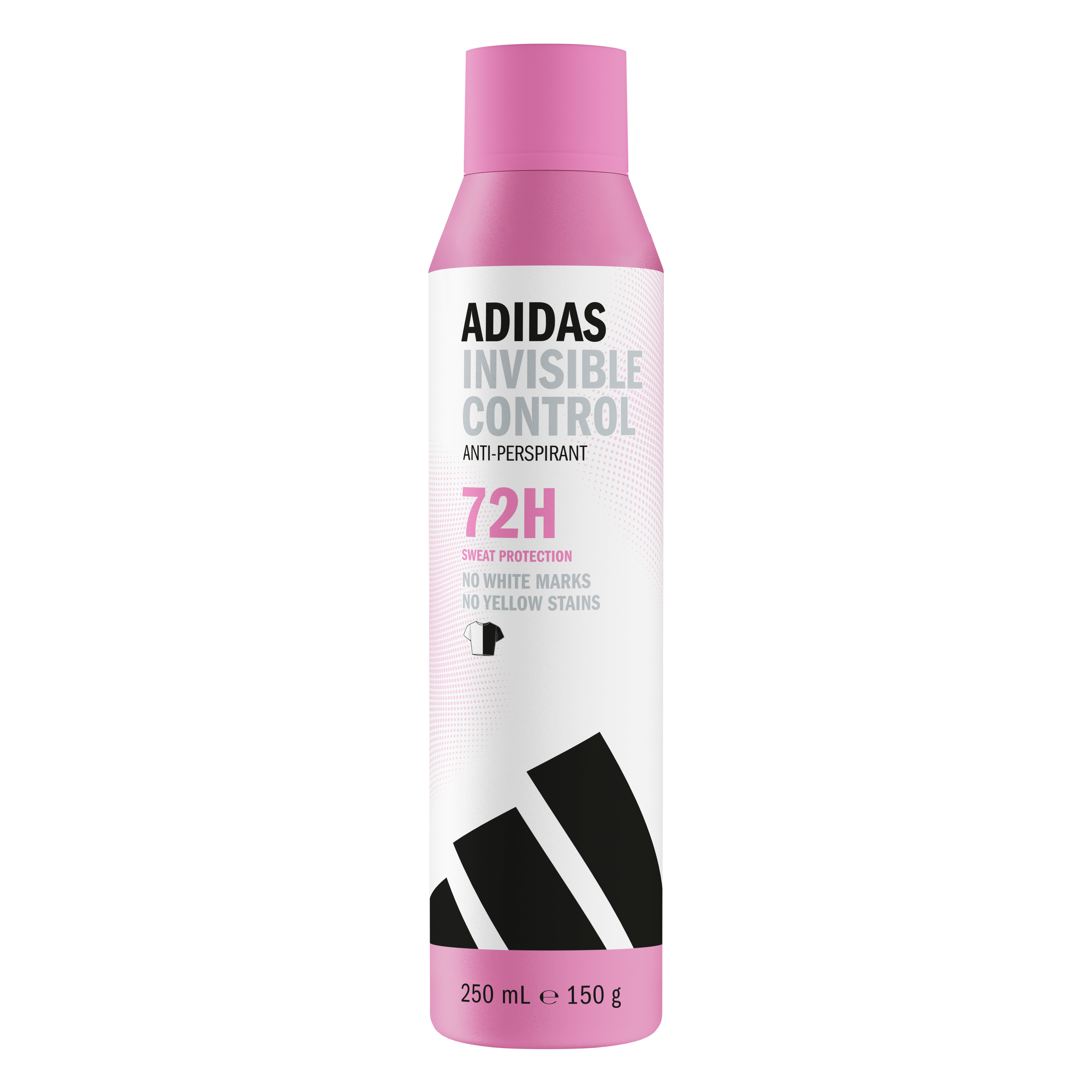 Adidas Invisible Control Antyperspirant W Sprayu Dla Kobiet Bez Białych Plam I Żółtych Śladów, 250 Ml