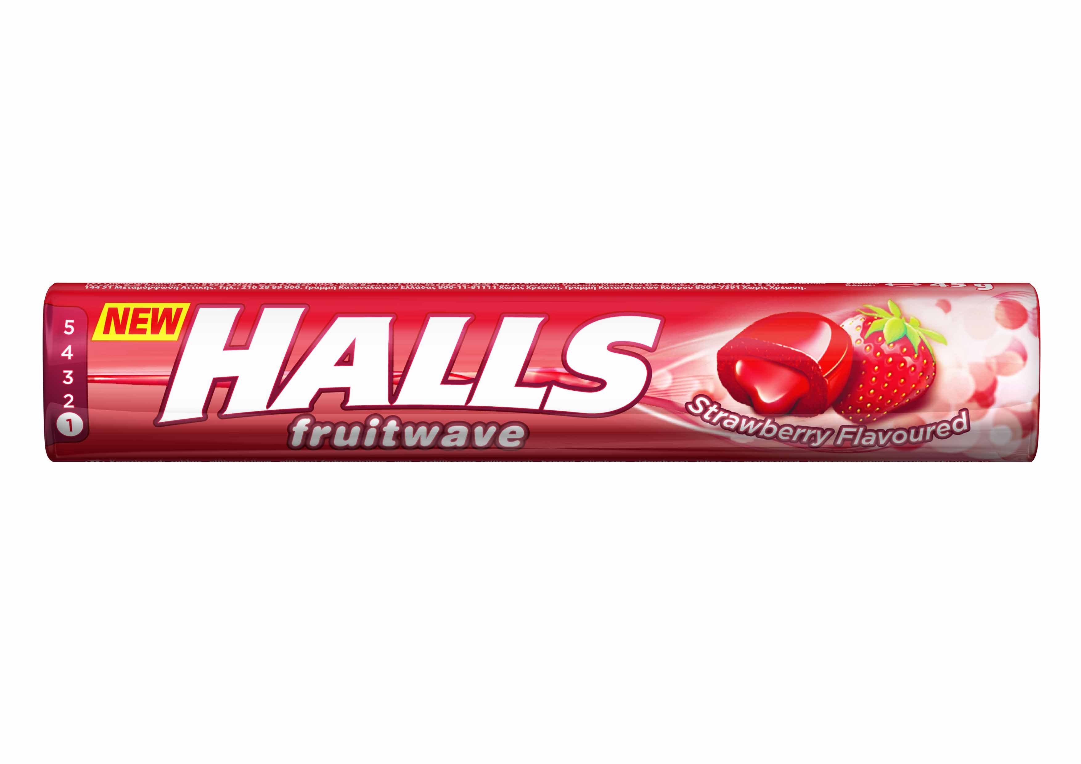 Halls Fruitwave Strawb 45G