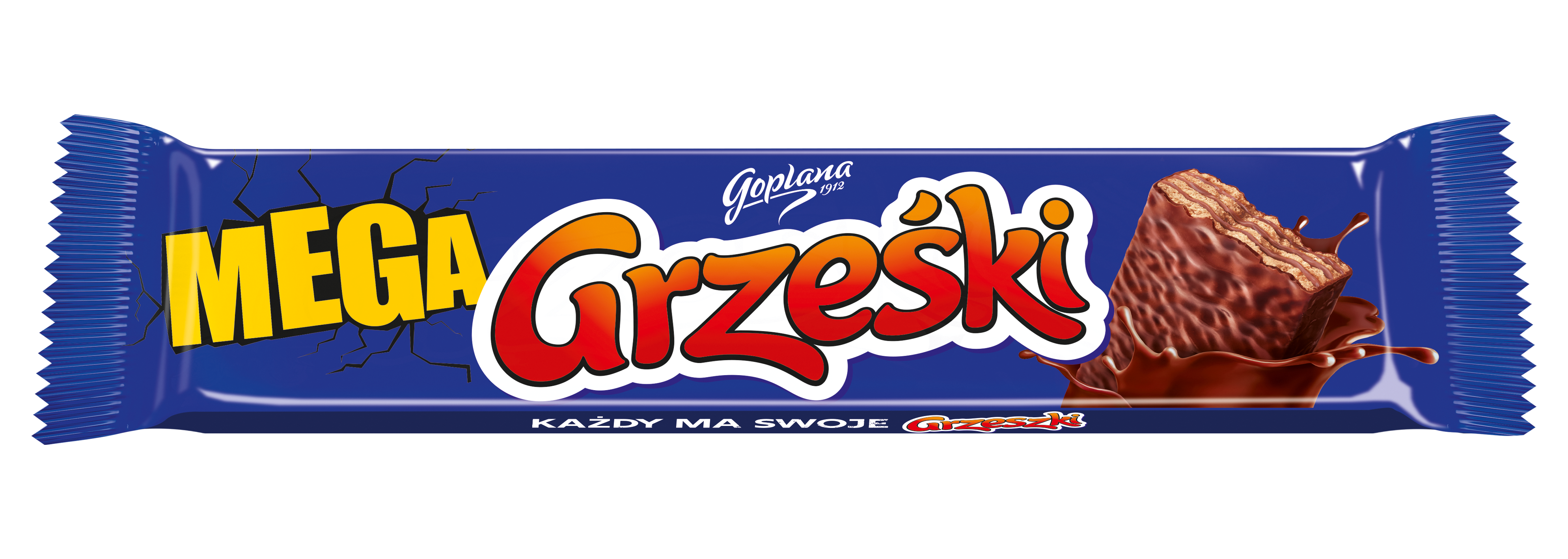 Grześki Mega Wafel Przekładany Kremem Kakaowym W Czekoladzie 48 G