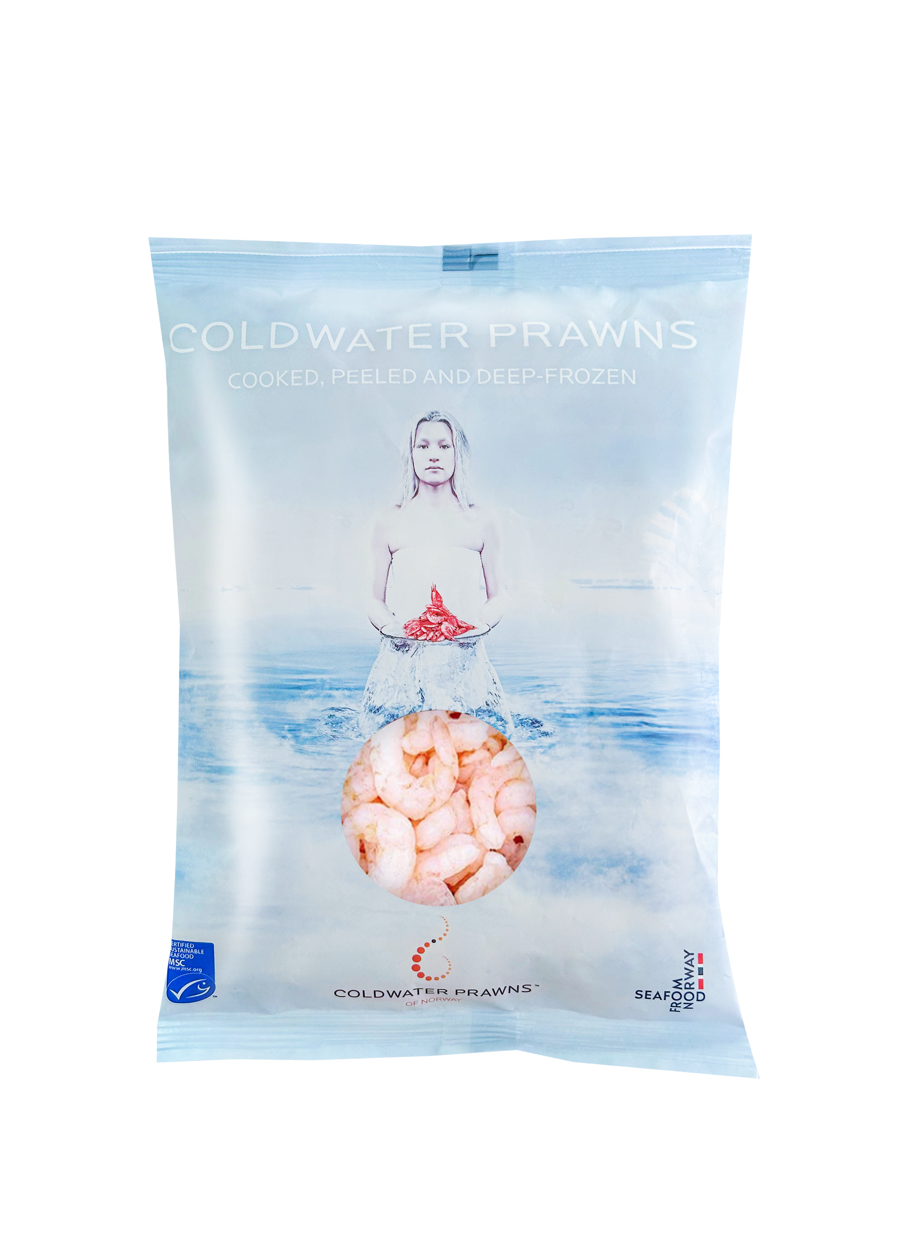 Myfood Krewetki Zimnowodne (Pandalus Borealis ) Gotowane, Obrane, Głęboko Mrożone, Glazurowane, 200-300 Szt./Lb, Glazura: 20%, 160 G /200 G