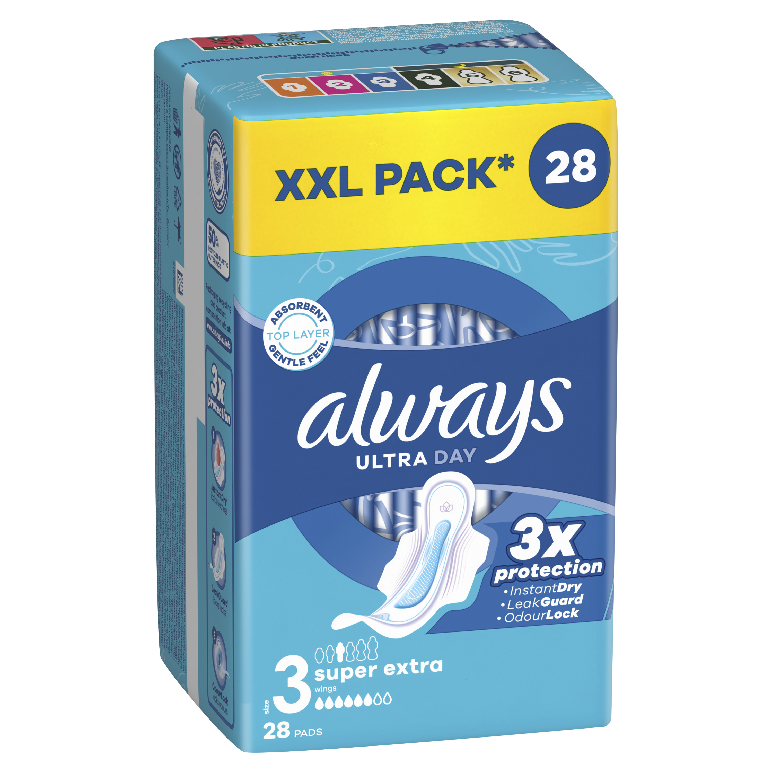 Always Ultra Super Extra, Podpaski Ze Skrzydełkami, 28 Sztuk