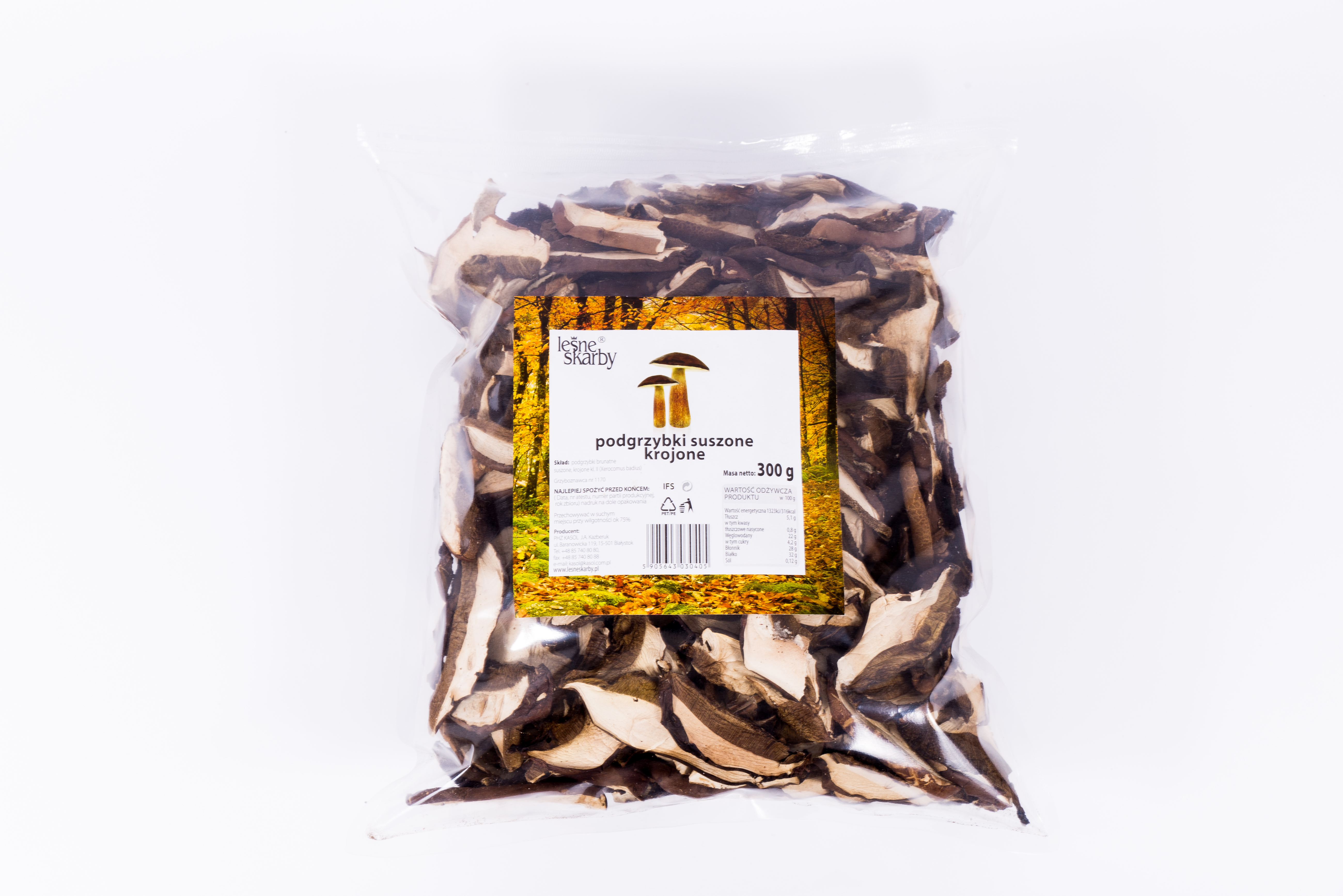 Kasol Podgrzybek Suszony Krojony 300G Leśne Skarby