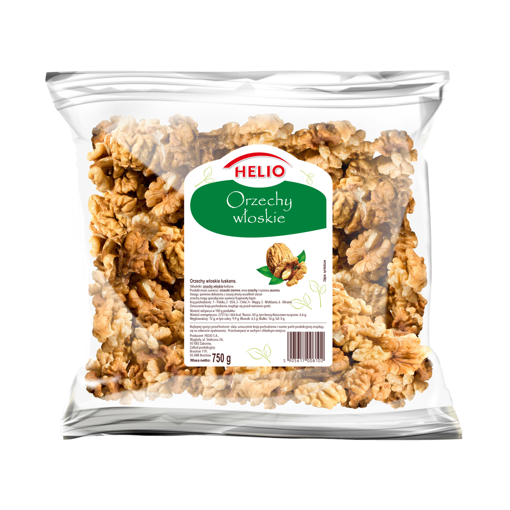 Orzechy Włoskie 750 G Helio