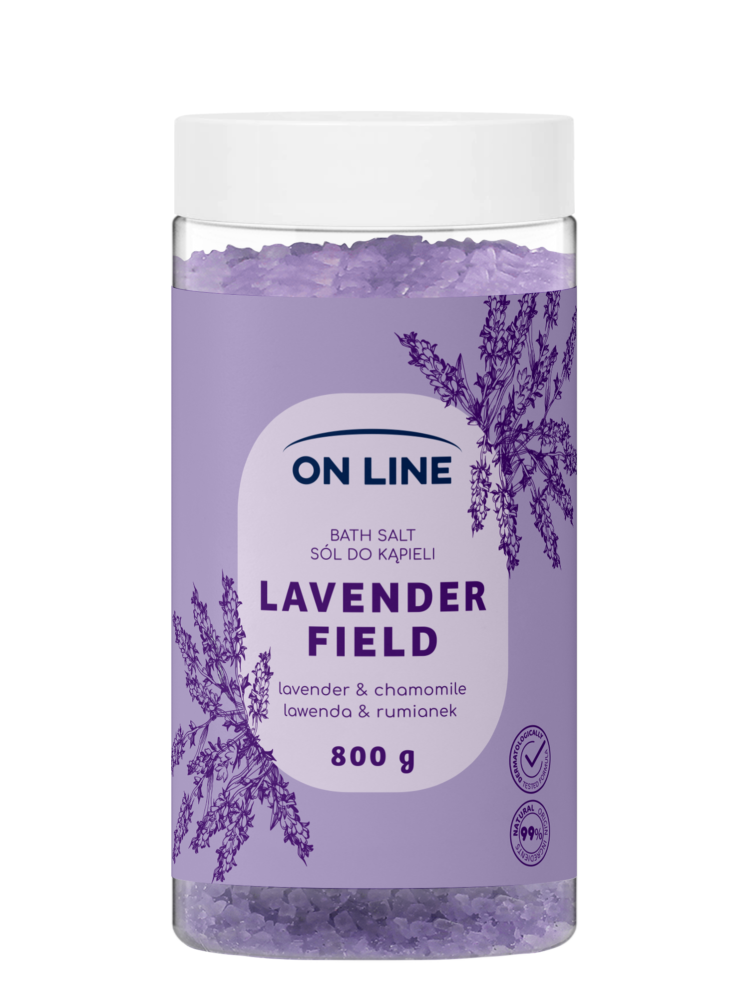 On Line Sól Do Kąpieli Lavender Field 800G