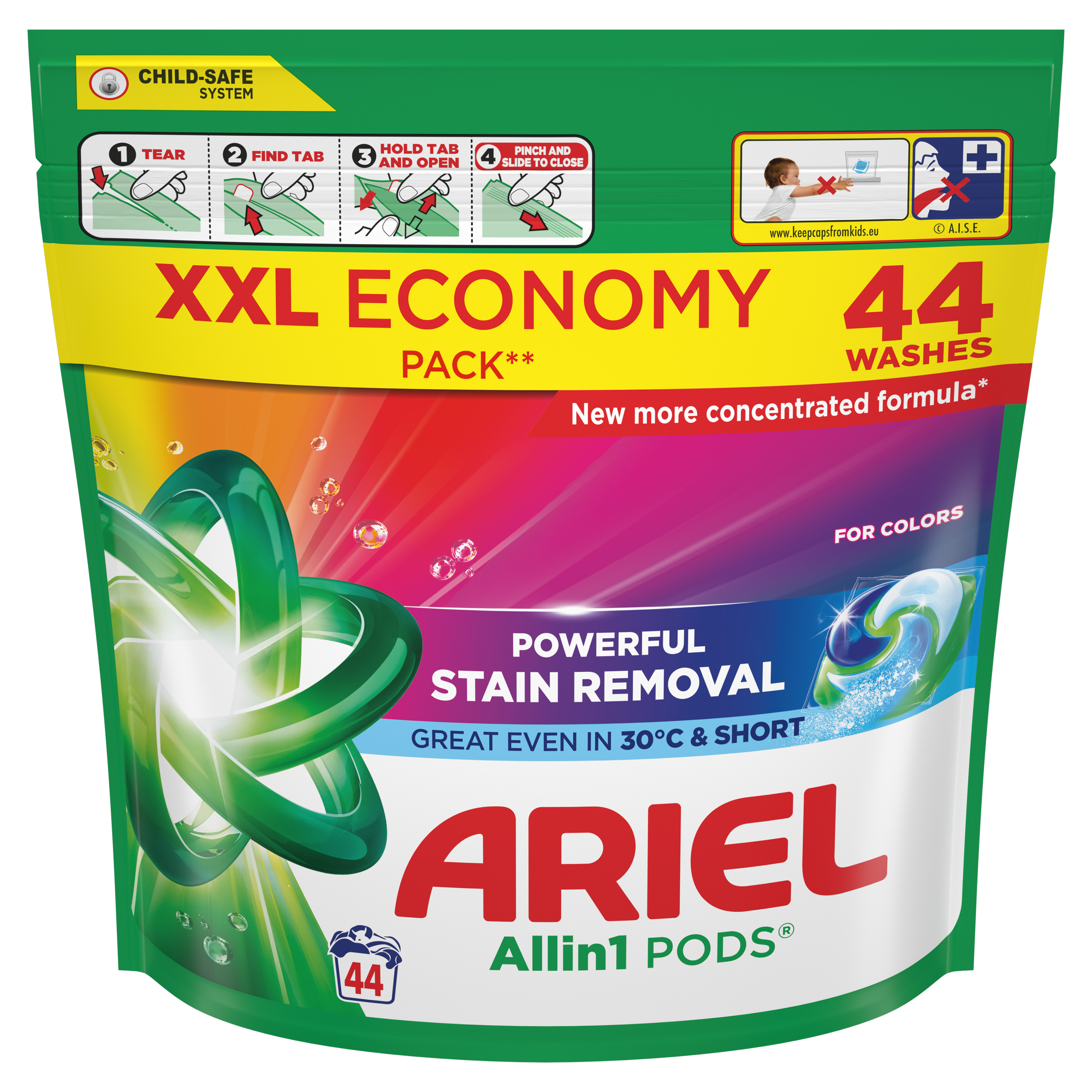 Ariel Allin1 Pods Kapsułki Do Prania Do Kolorowych Tkanin, 44 Prań