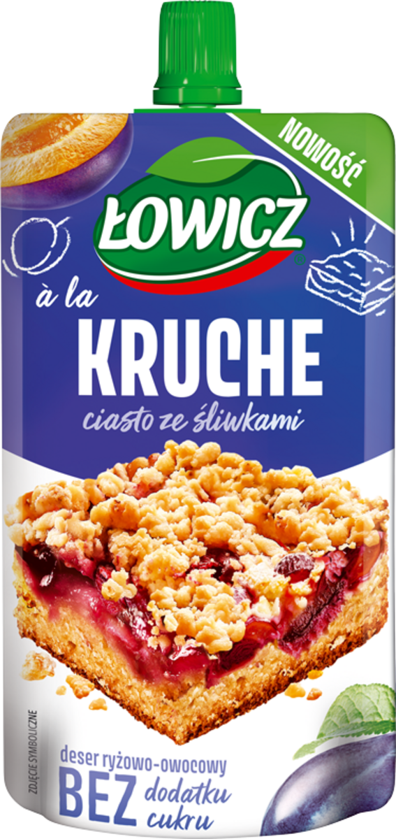 Łowicz Deser Ryżowo-Owocowy Kruche Ciasto Ze Śliwkami 100 G