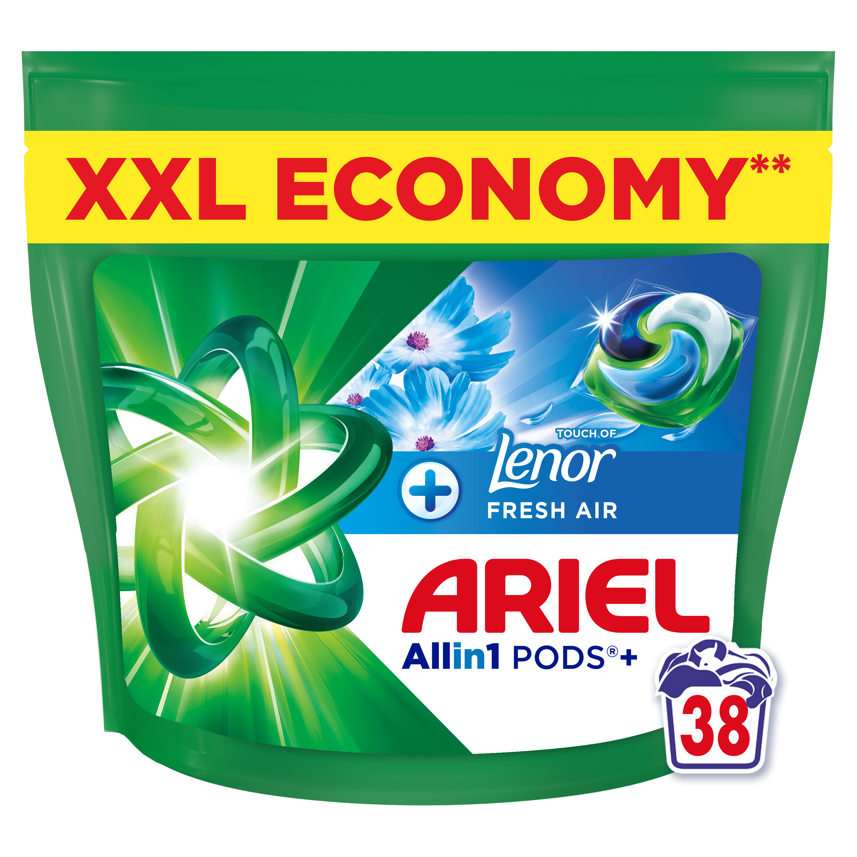 Ariel Allin1 Pods+ Touch Of Lenor Fresh Air Kapsułki Do Prania, 38 Prań