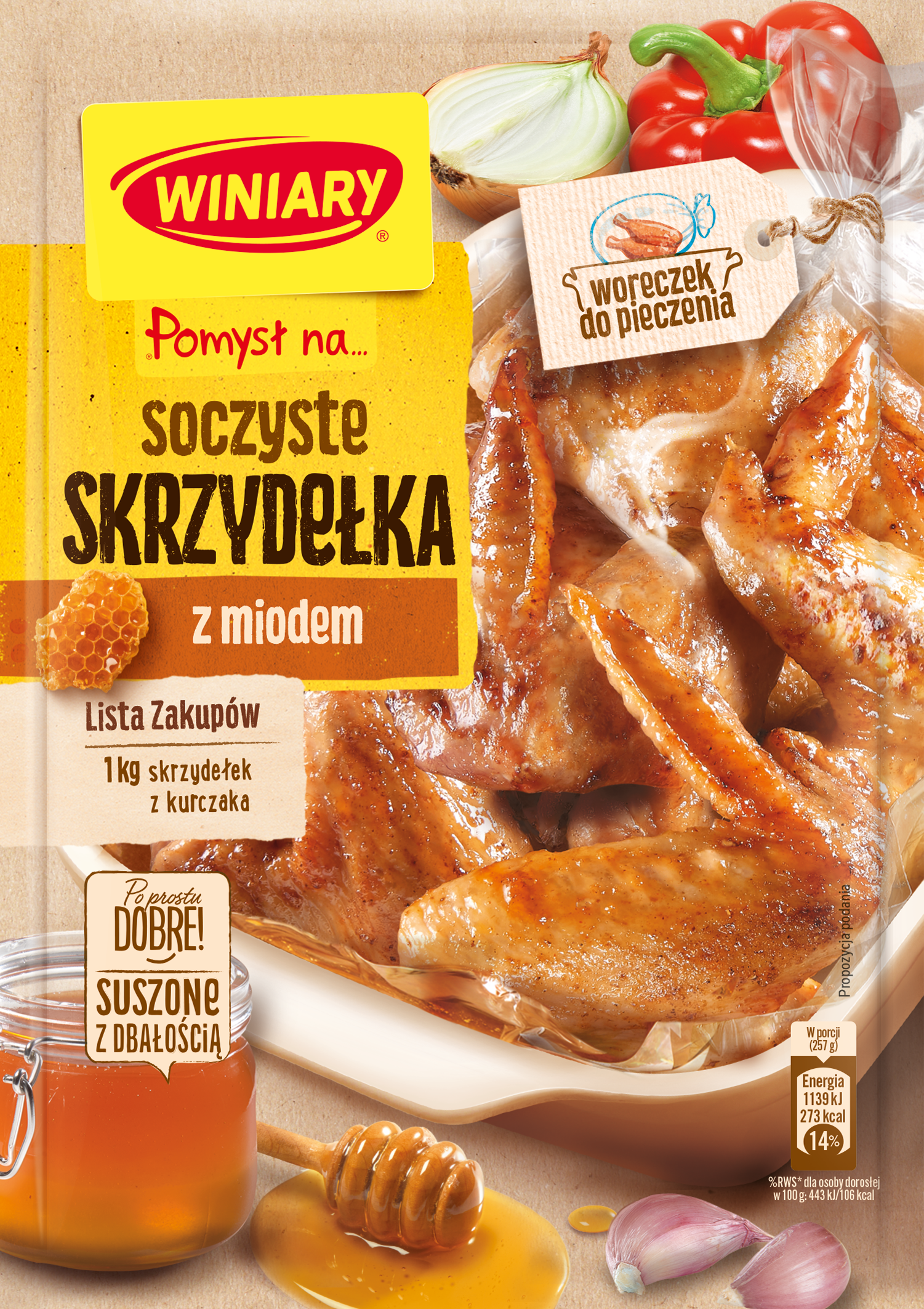 Winiary Pomysł Na... Soczyste Skrzydełka Z Miodem 28G
