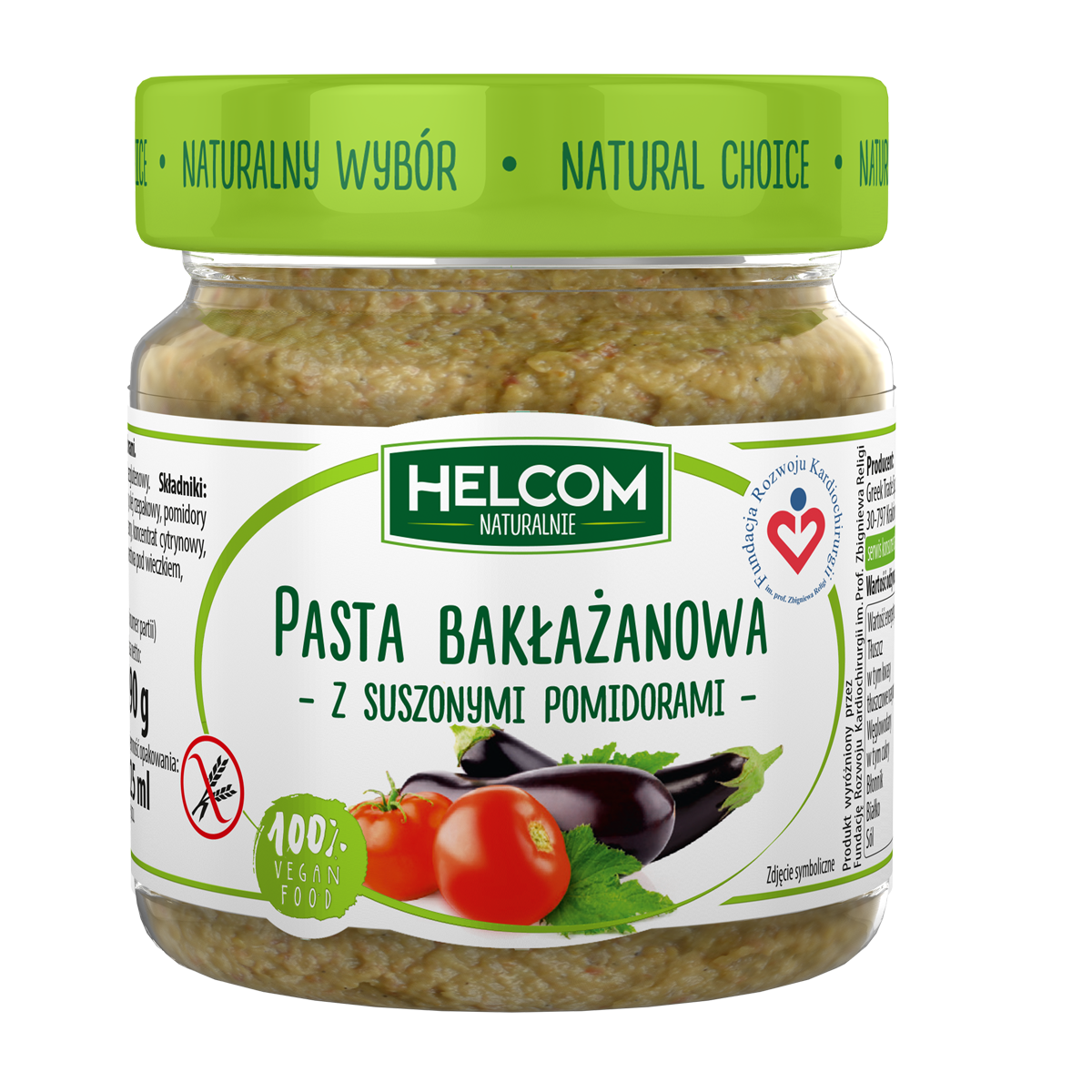 Pasta Bakłażanowa Z Suszonymi Pomidorami 225 Ml Helcom Naturalnie