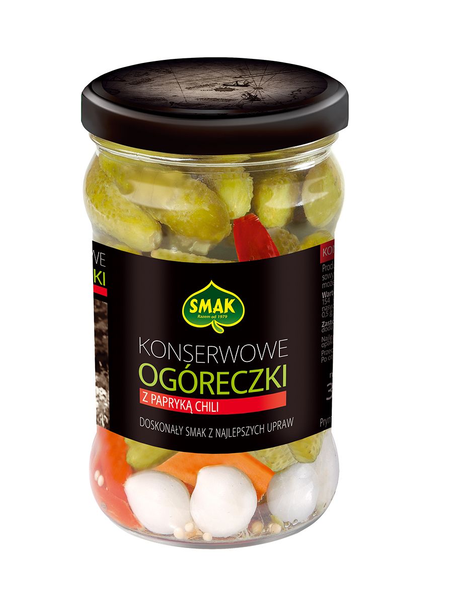 Ogóreczki Konserwowe Z Papryką Chili 300/150 G Smak
