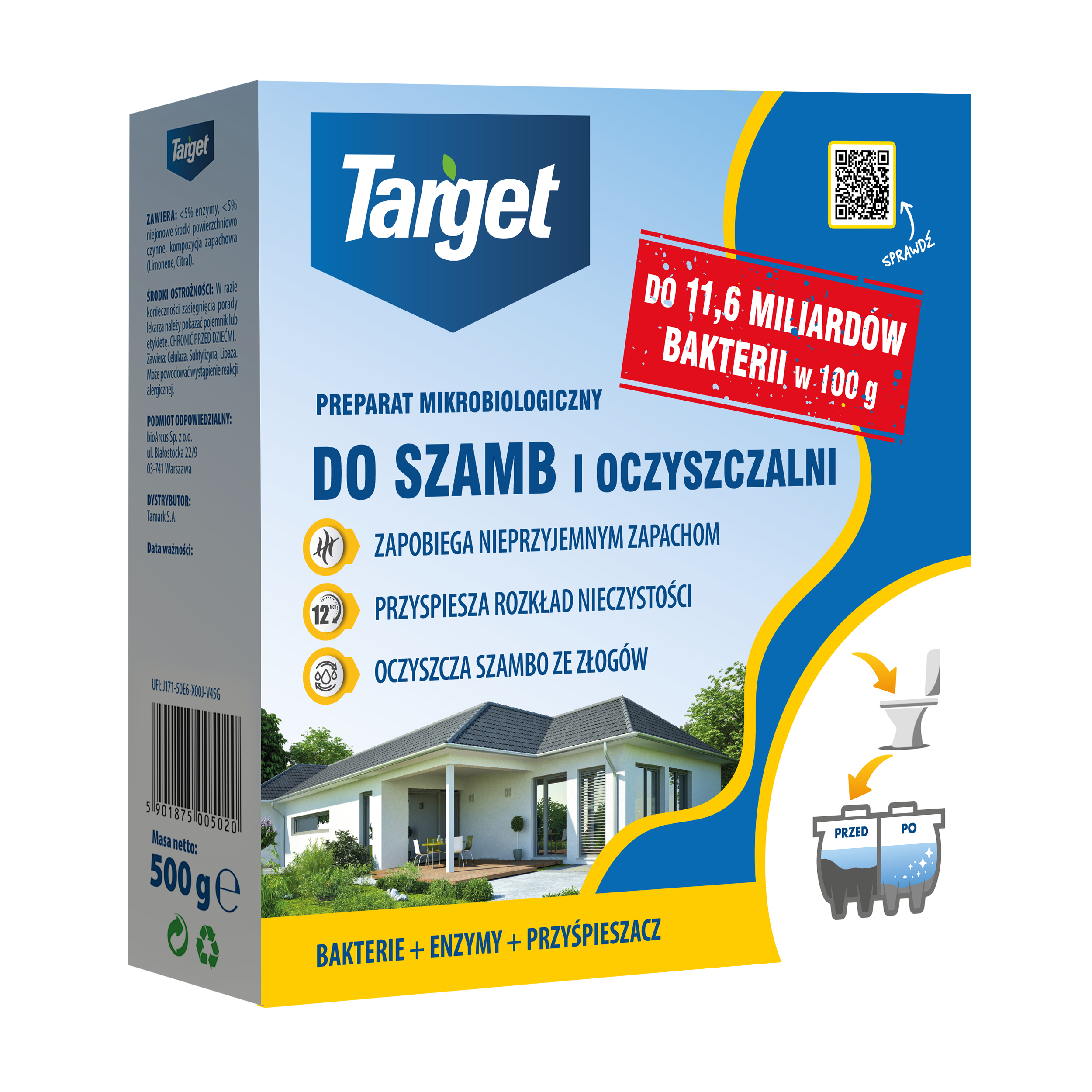 Target Preparat Do Szamb, Oczyszczalni I Obiektów Inwentarskich 500G