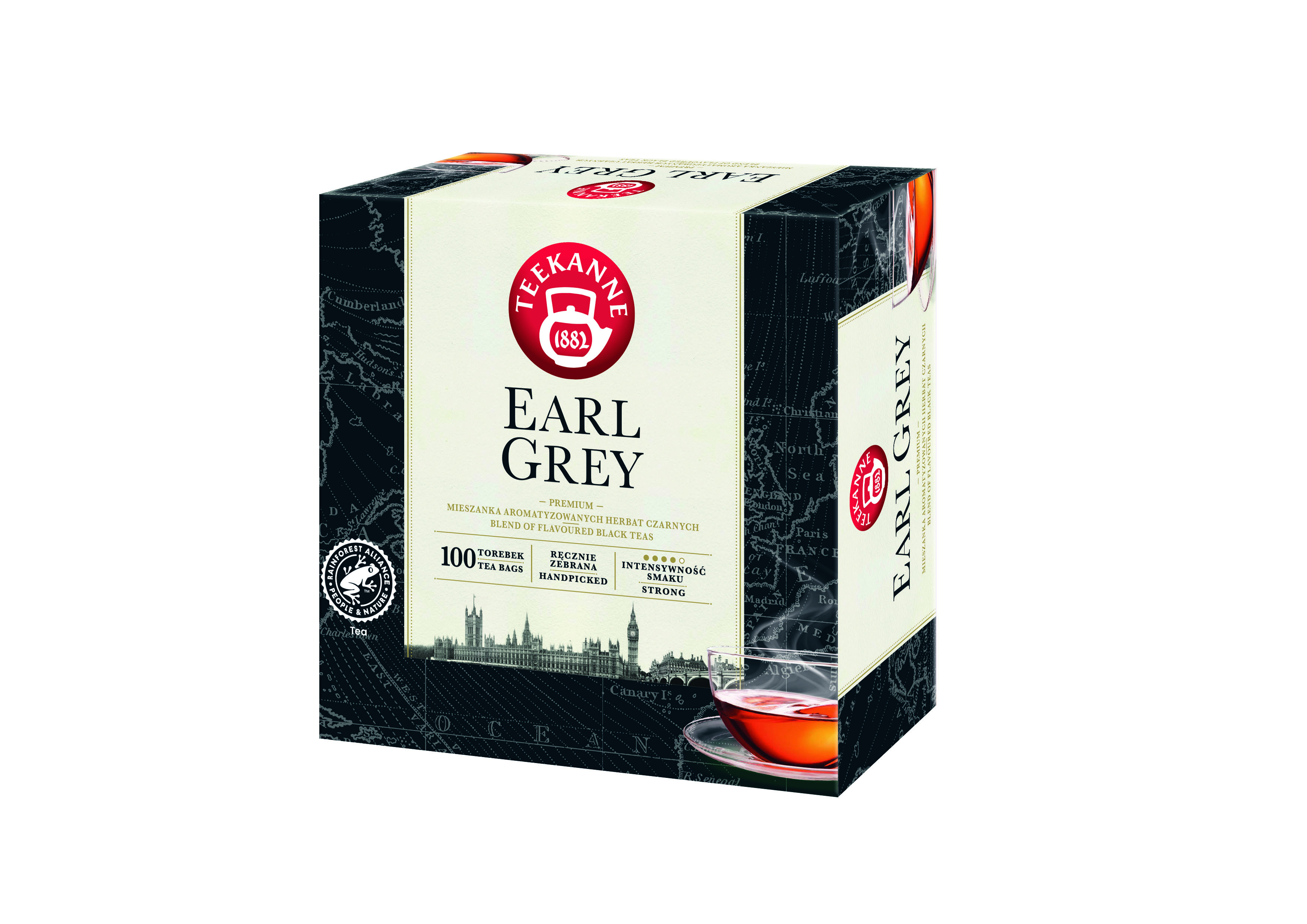Herbata Czarna Aromatyzowana Teekanne Earl Grey 100 Torebek X 1,65G