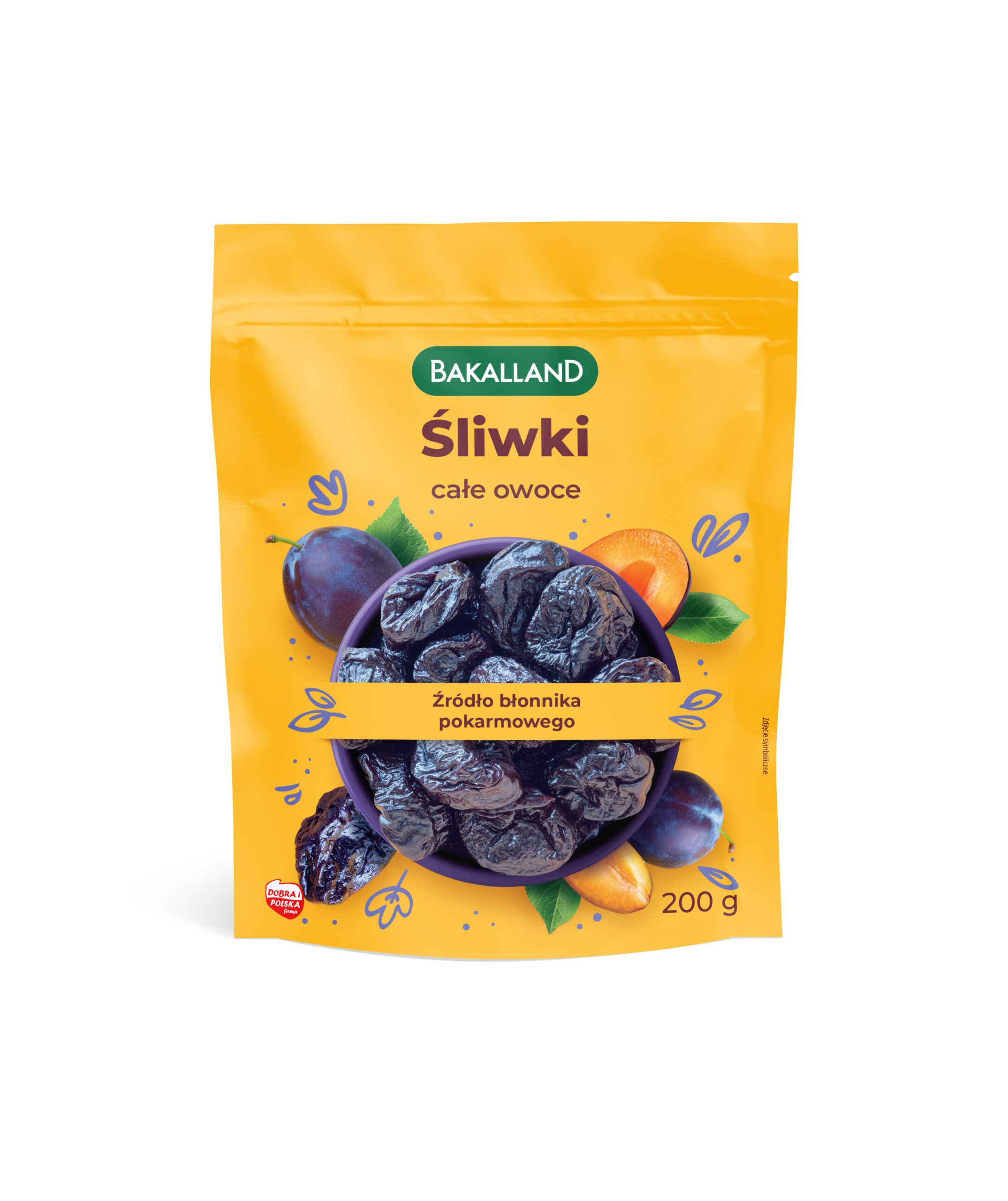 Śliwki Całe Owoce 200G Bakalland