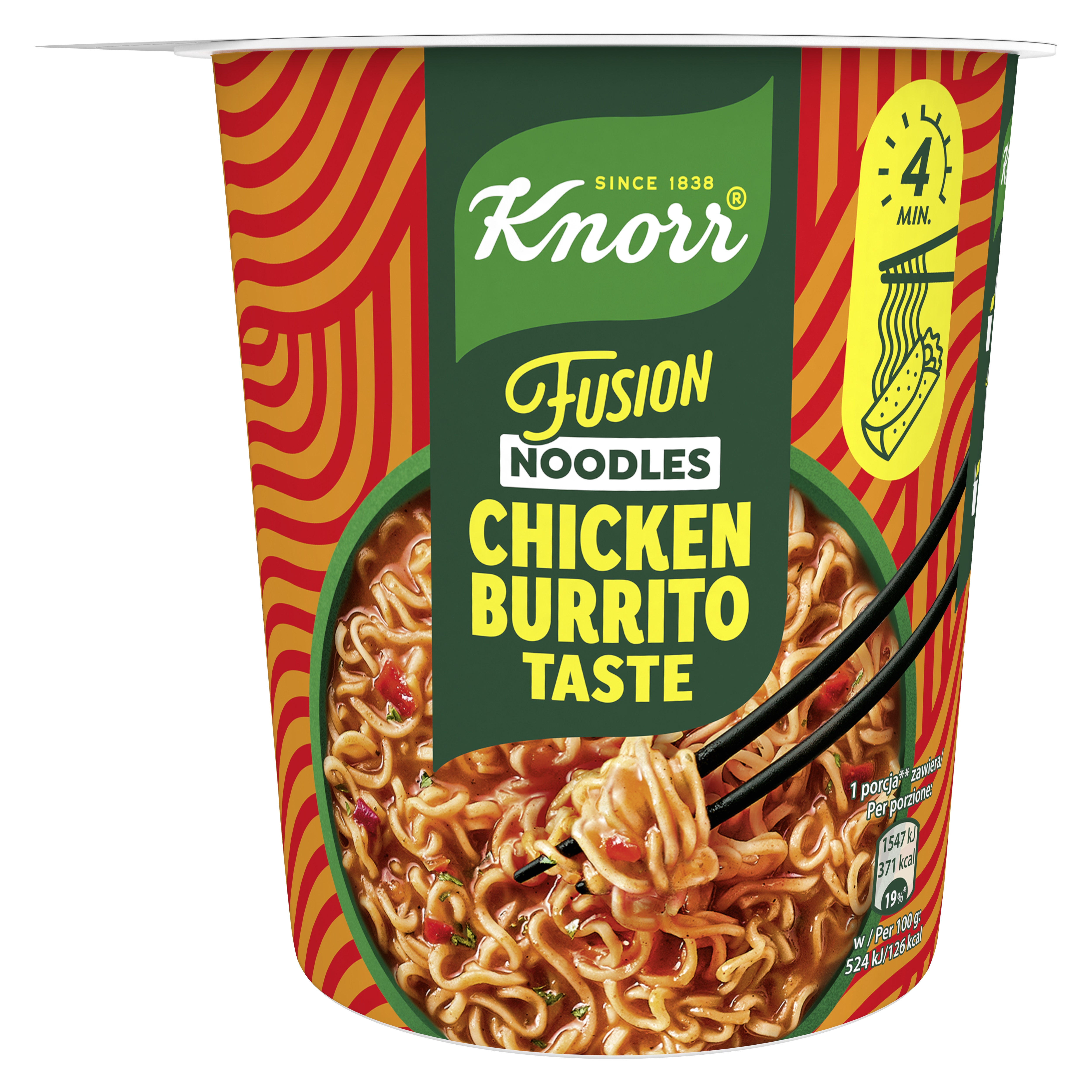 Knorr Cup Fusion Noodles Kurczak Burrito 89G