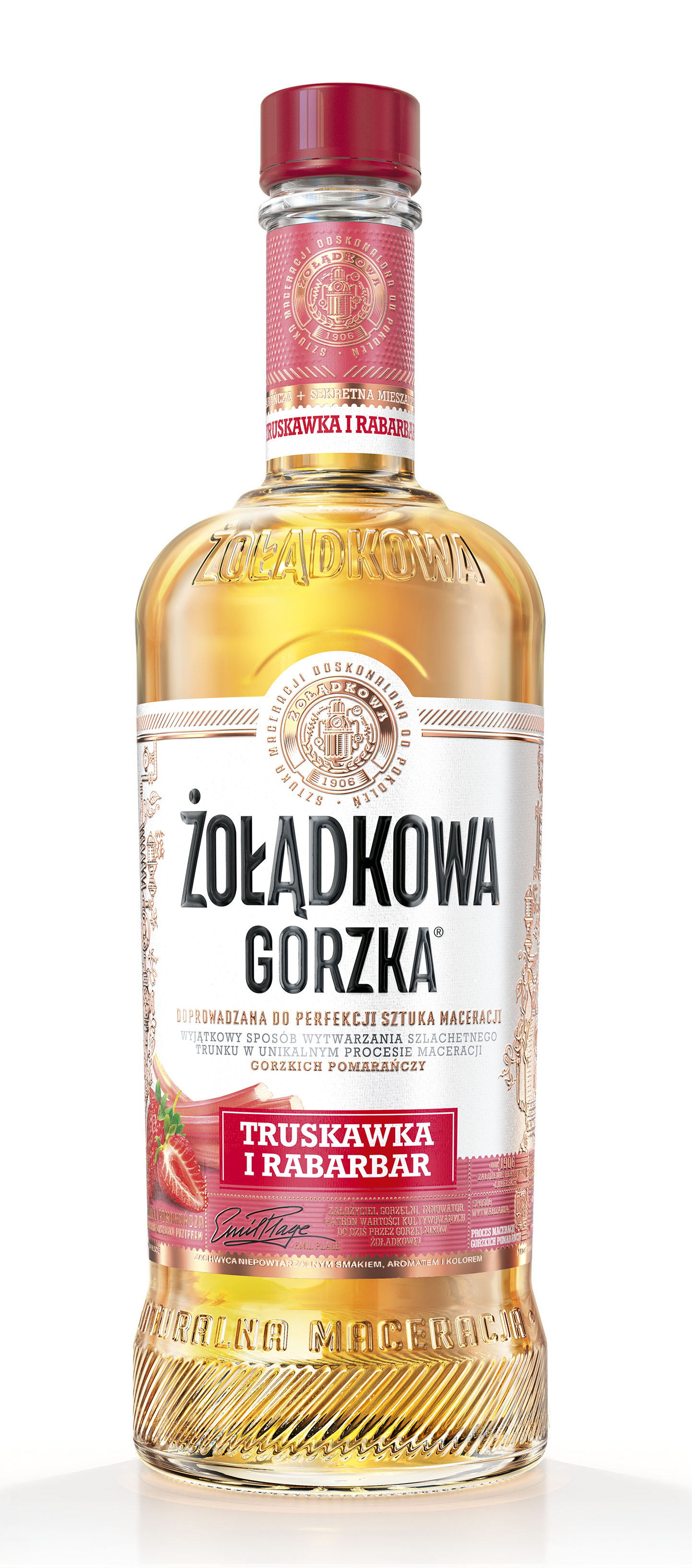 Żołądkowa Gorzka Truskawka Z Rabarbarem 25% 0,5L