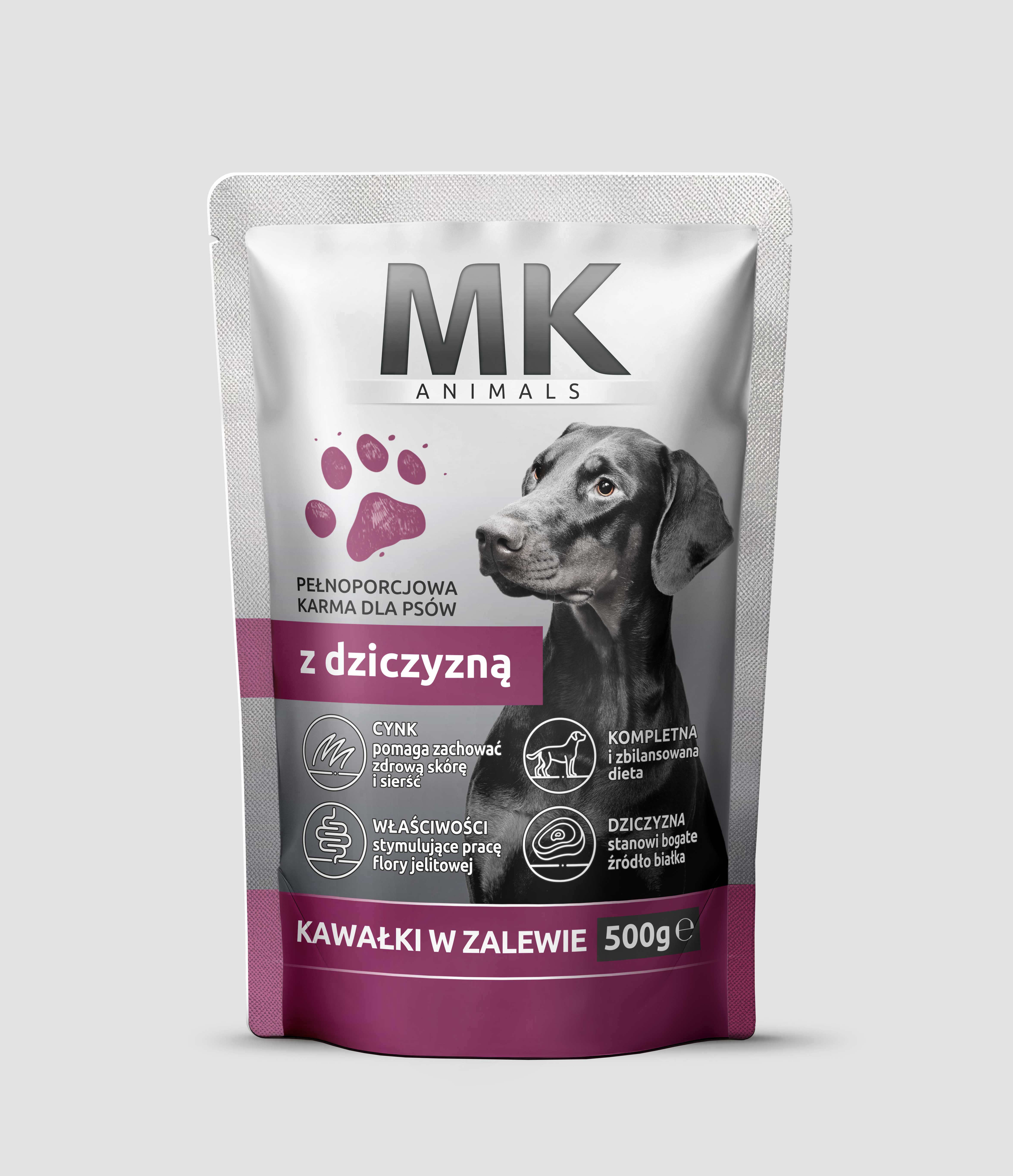 Mk Animals Saszetka Dla Psów Z Dziczyzną 500 G