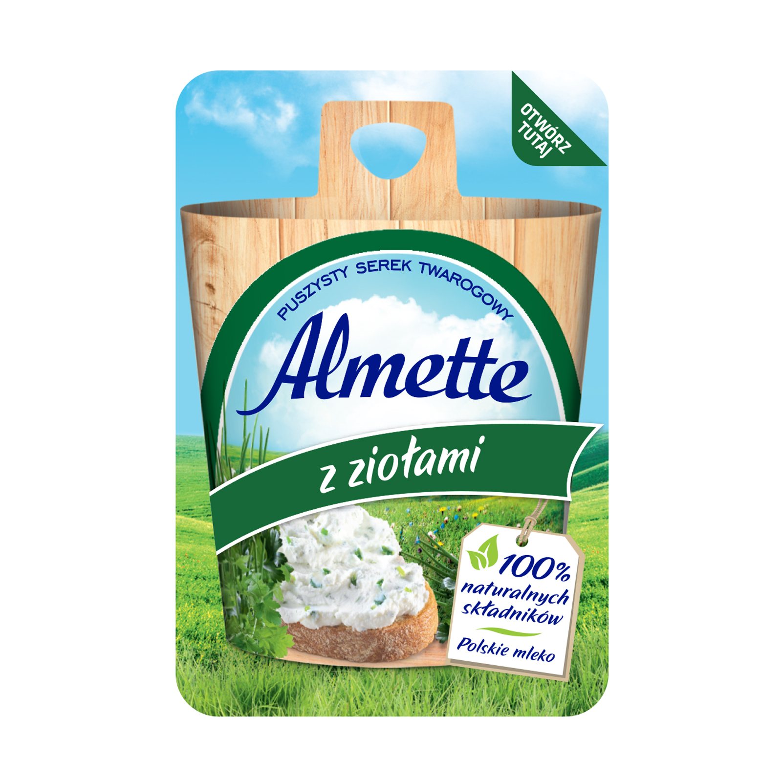 Almette Mini Puszysty Serek Twarogowy Z Ziołami 4X30 G